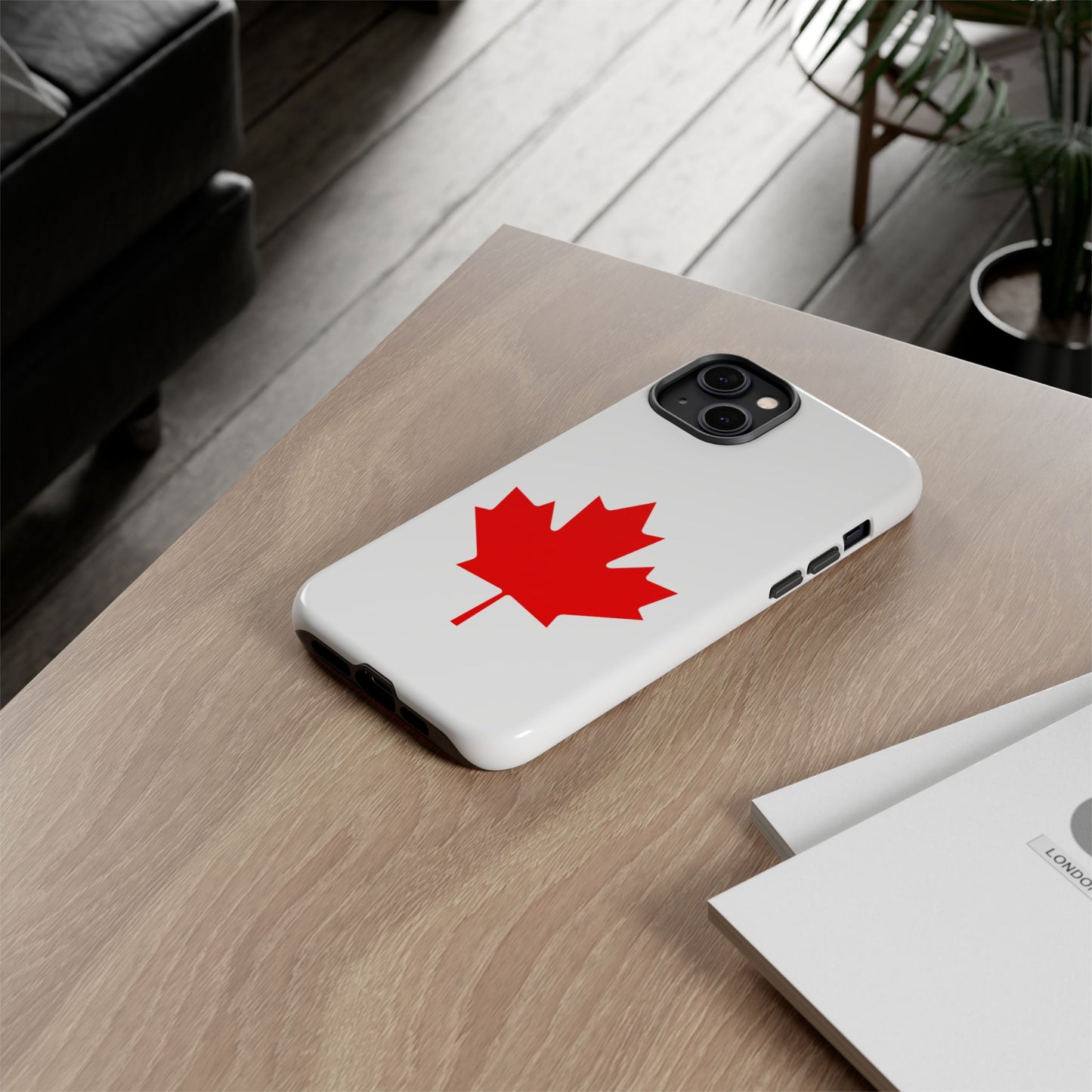 Canadian Maple Leaf iPhone Case (Tough Case model series 14) by TokyoBill