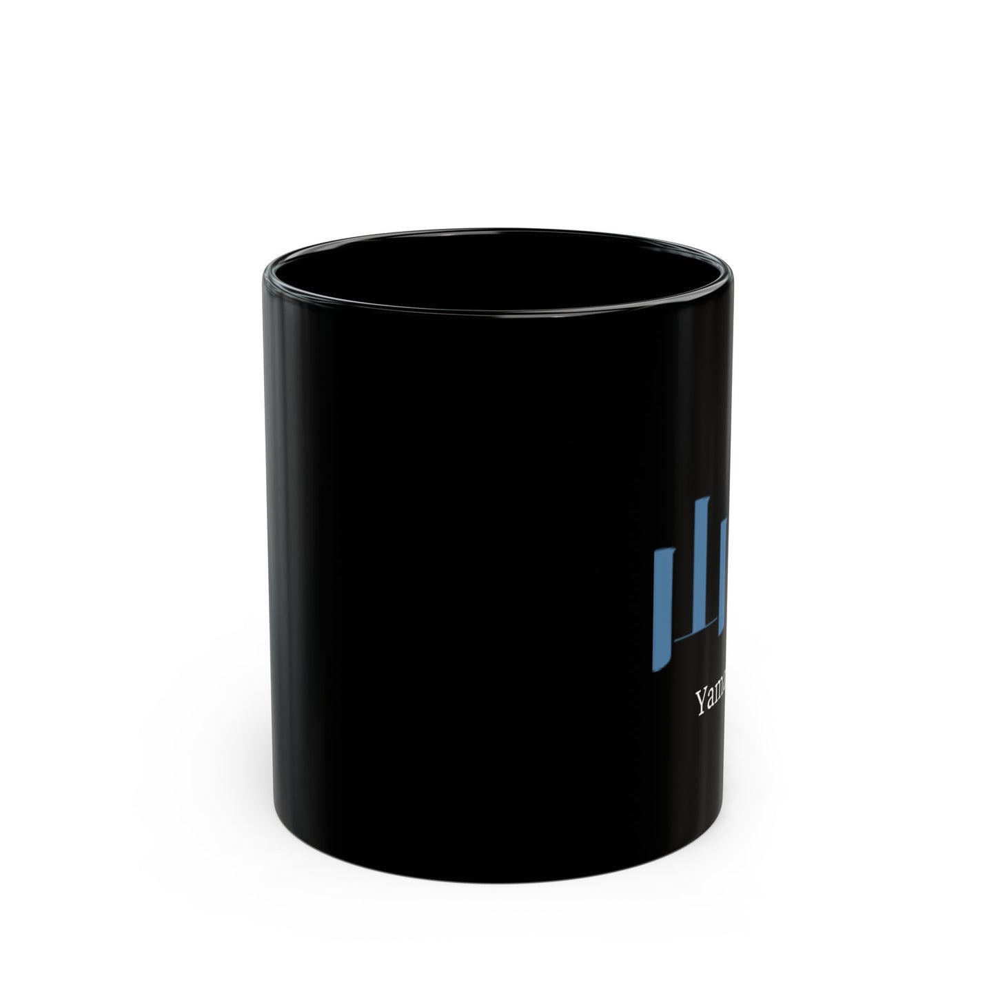Japanese name 'Yamaguchi' black coffee mug, by TokyoBill