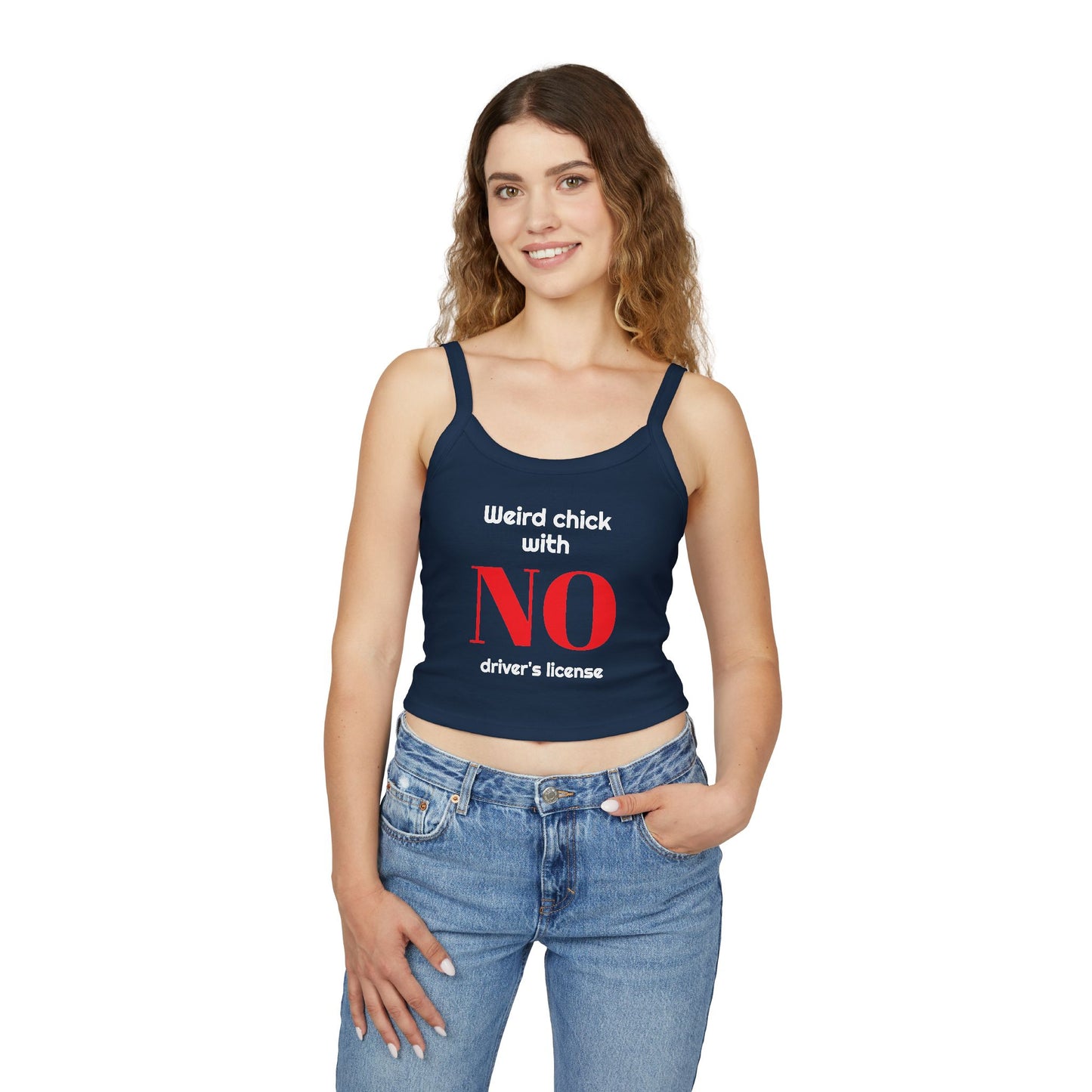 Women's Funny Spaghetti Strap Tank Top, by TokyoBill