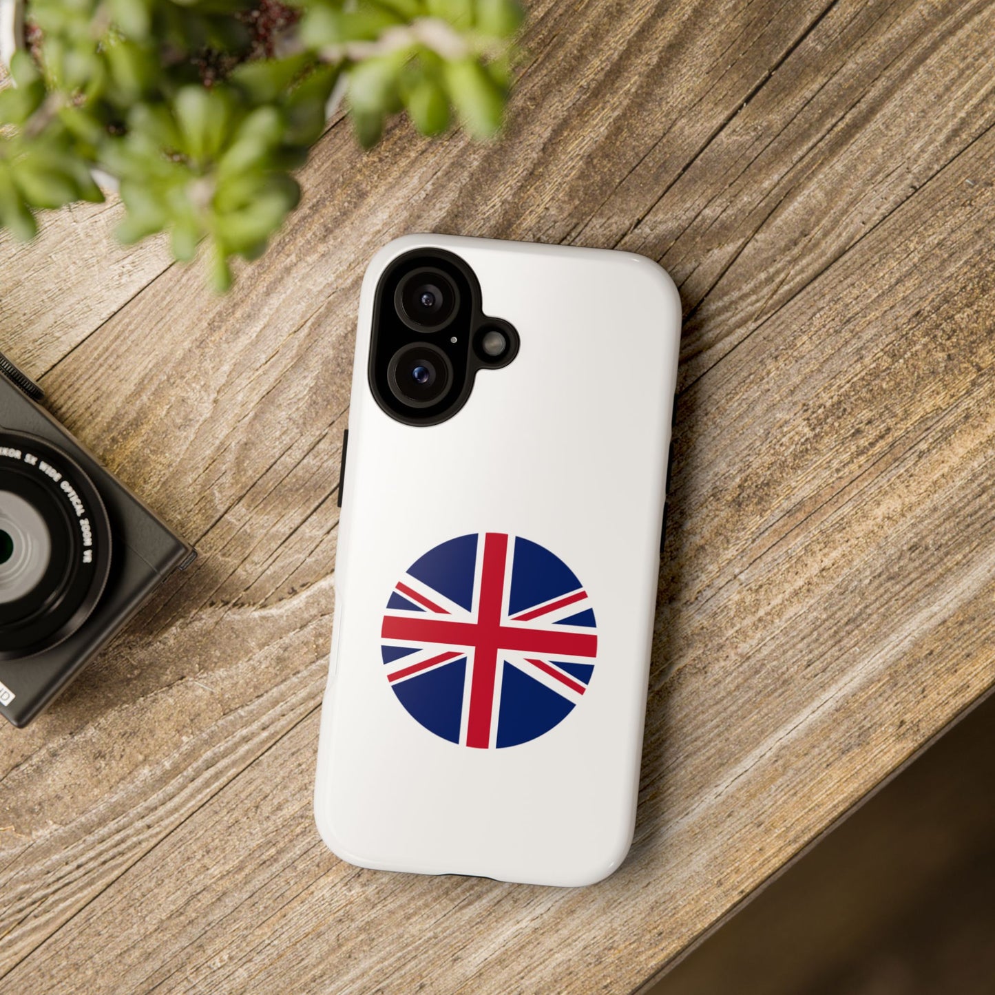 Circular UK Flag iPhone Case (Tough Case model series 16) by TokyoBill