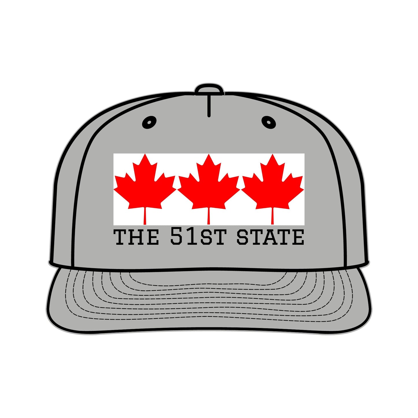 "THE 51ST STATE!" -- Original Surf Cap with Canadian maple leaves, by TokyoBill