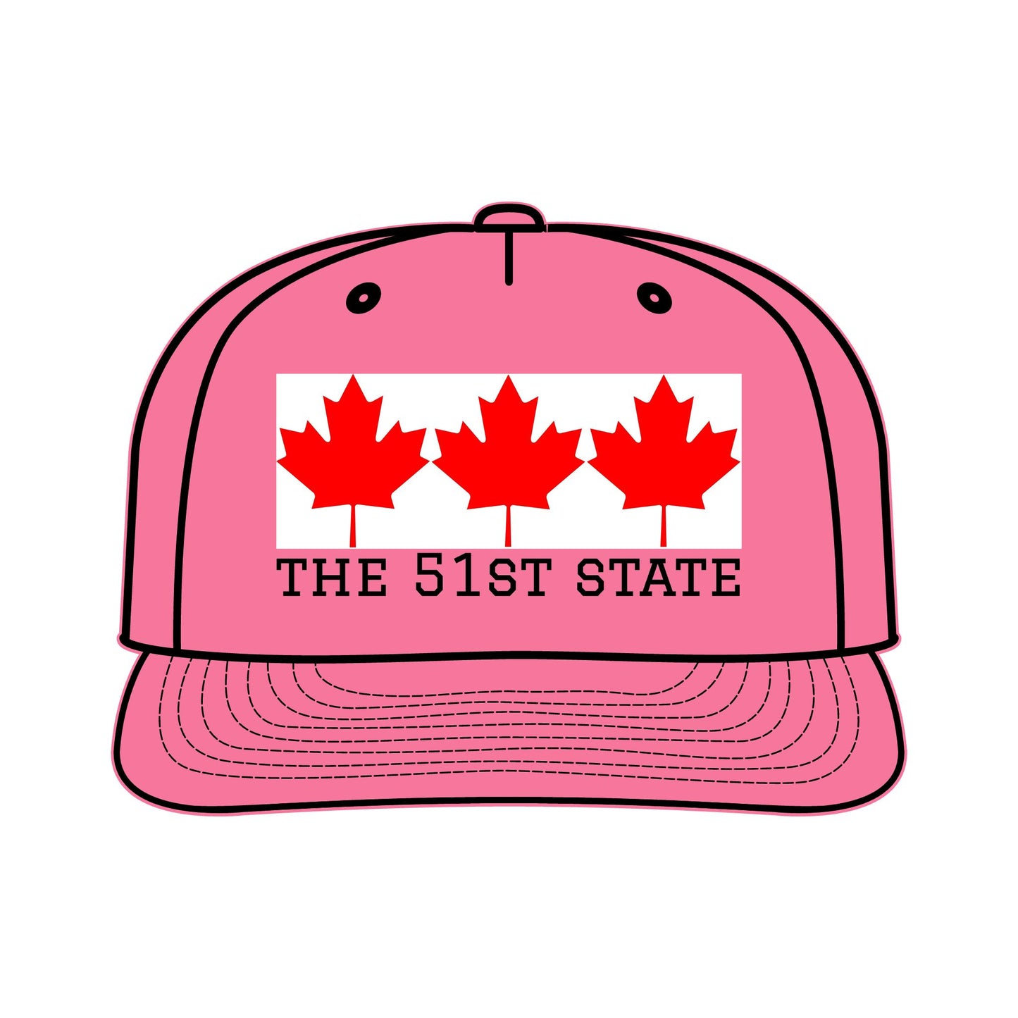 "THE 51ST STATE!" -- Original Surf Cap with Canadian maple leaves, by TokyoBill
