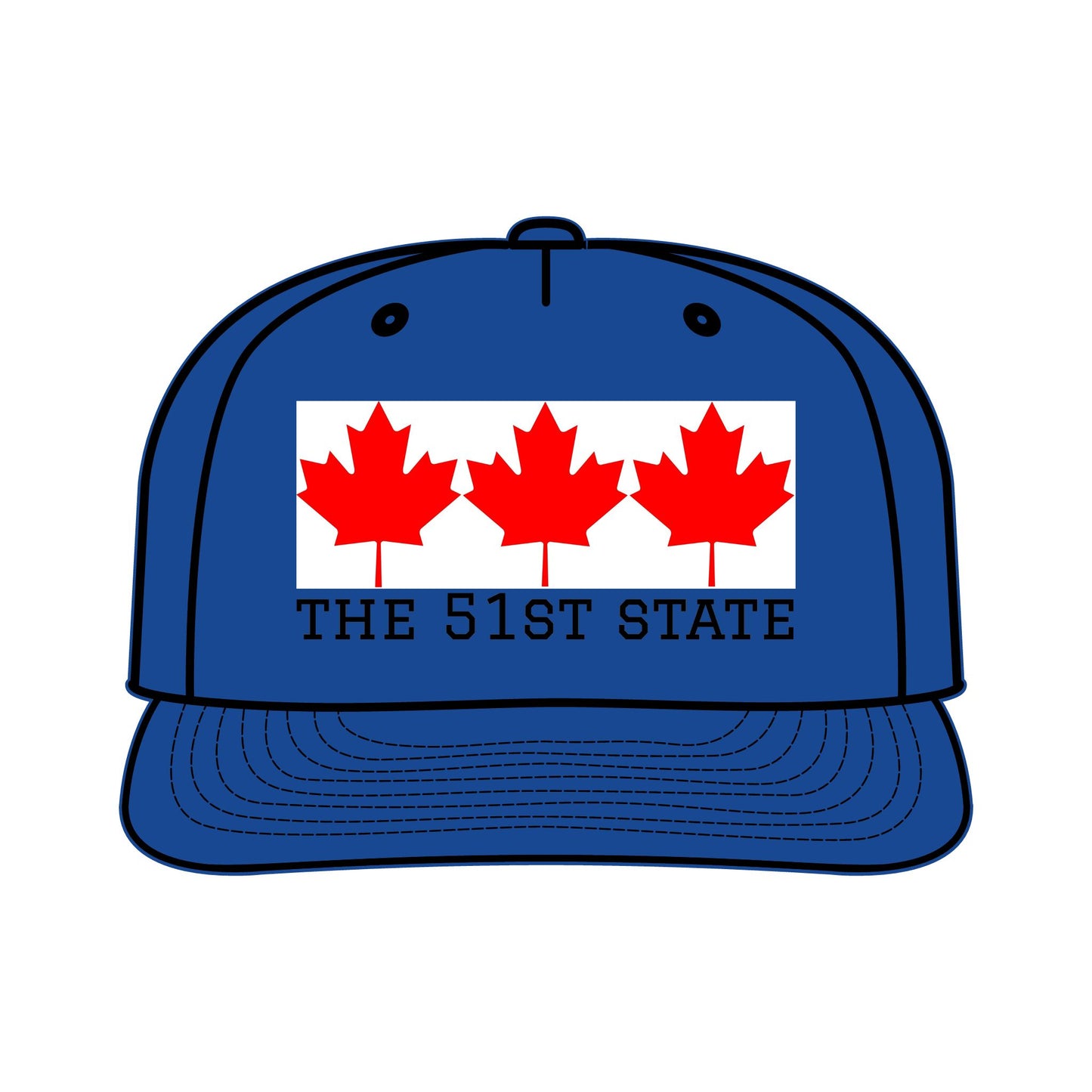 "THE 51ST STATE!" -- Original Surf Cap with Canadian maple leaves, by TokyoBill