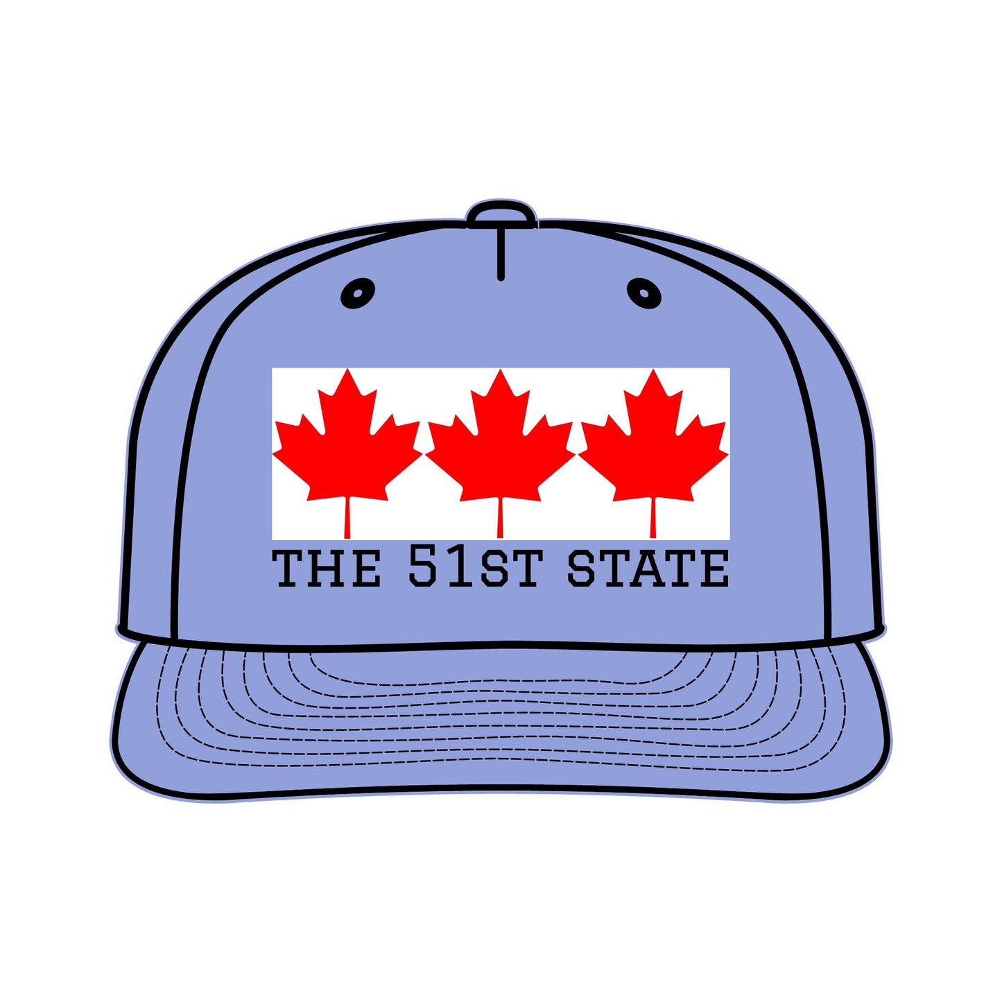 "THE 51ST STATE!" -- Original Surf Cap with Canadian maple leaves, by TokyoBill