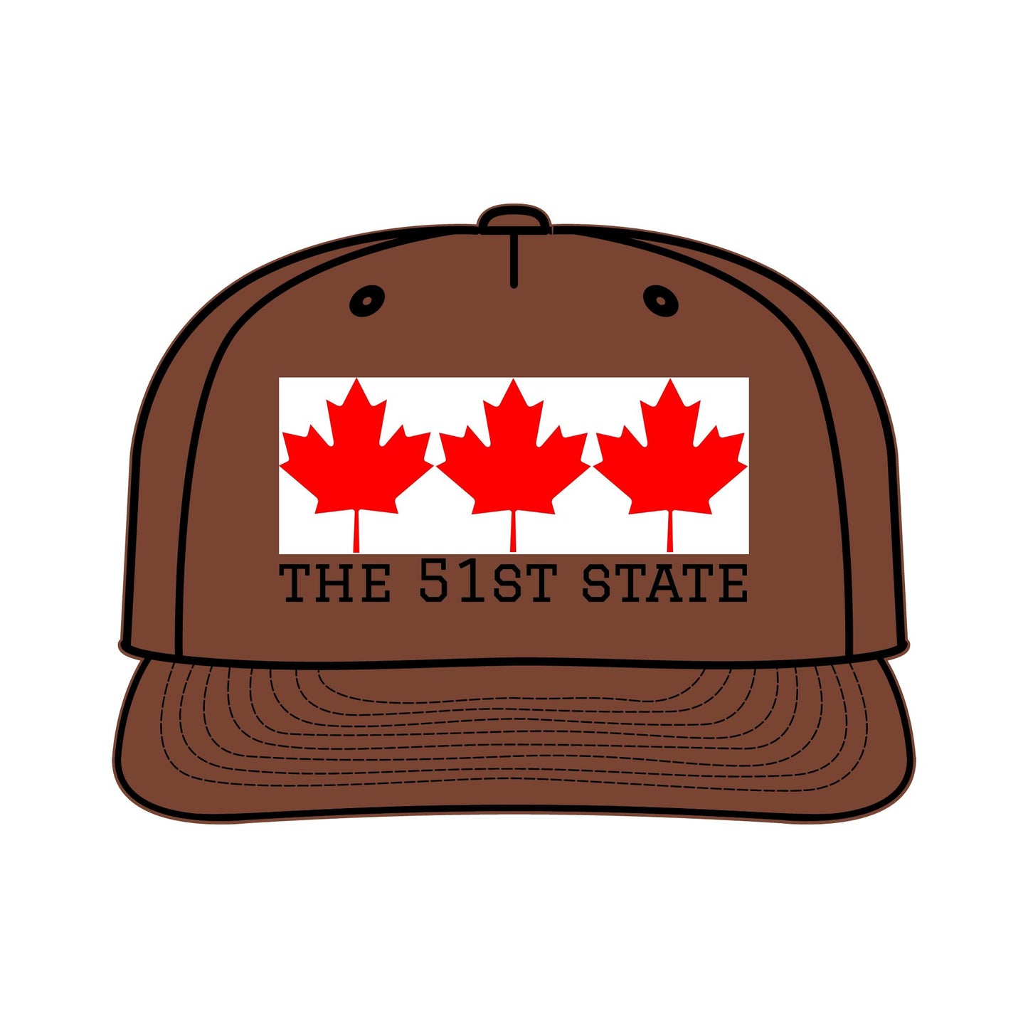 "THE 51ST STATE!" -- Original Surf Cap with Canadian maple leaves, by TokyoBill