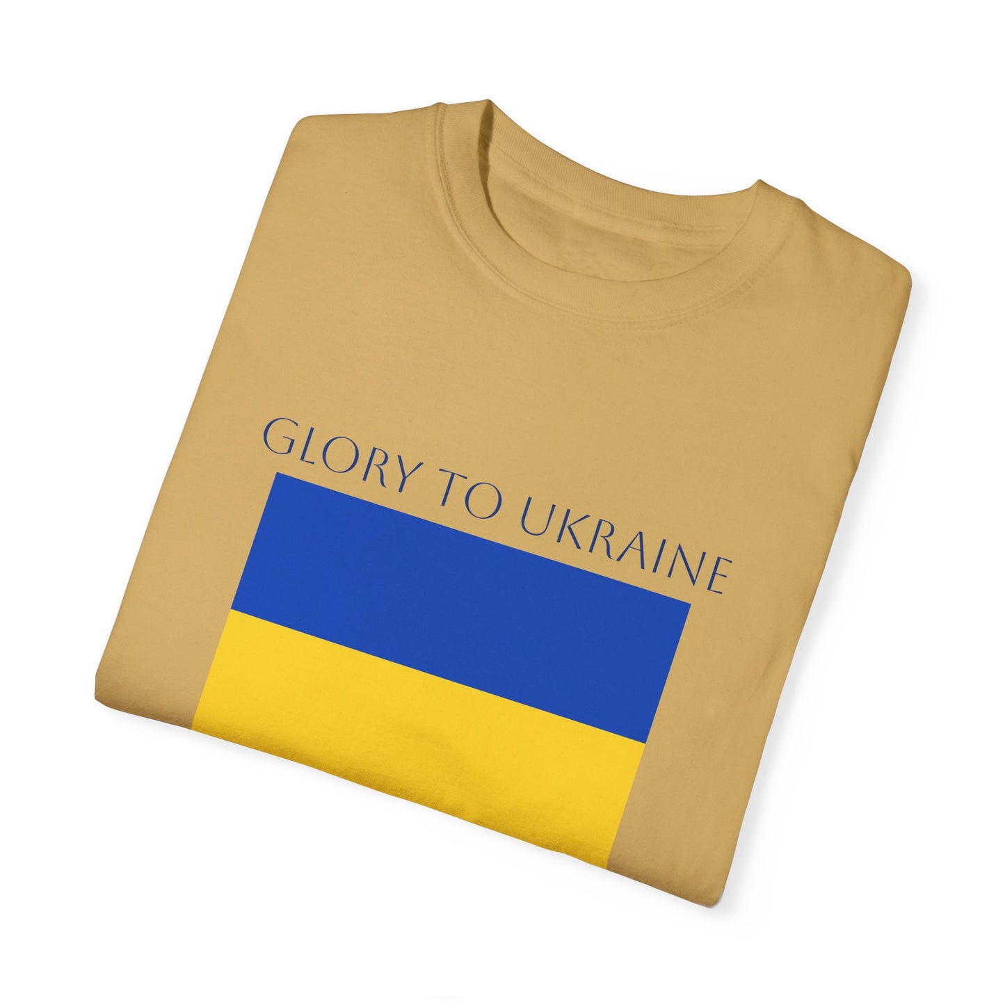 "Glory to Ukraine" Unisex Garment-Dyed T-shirt, Ukraine Support Tee by TokyoBill