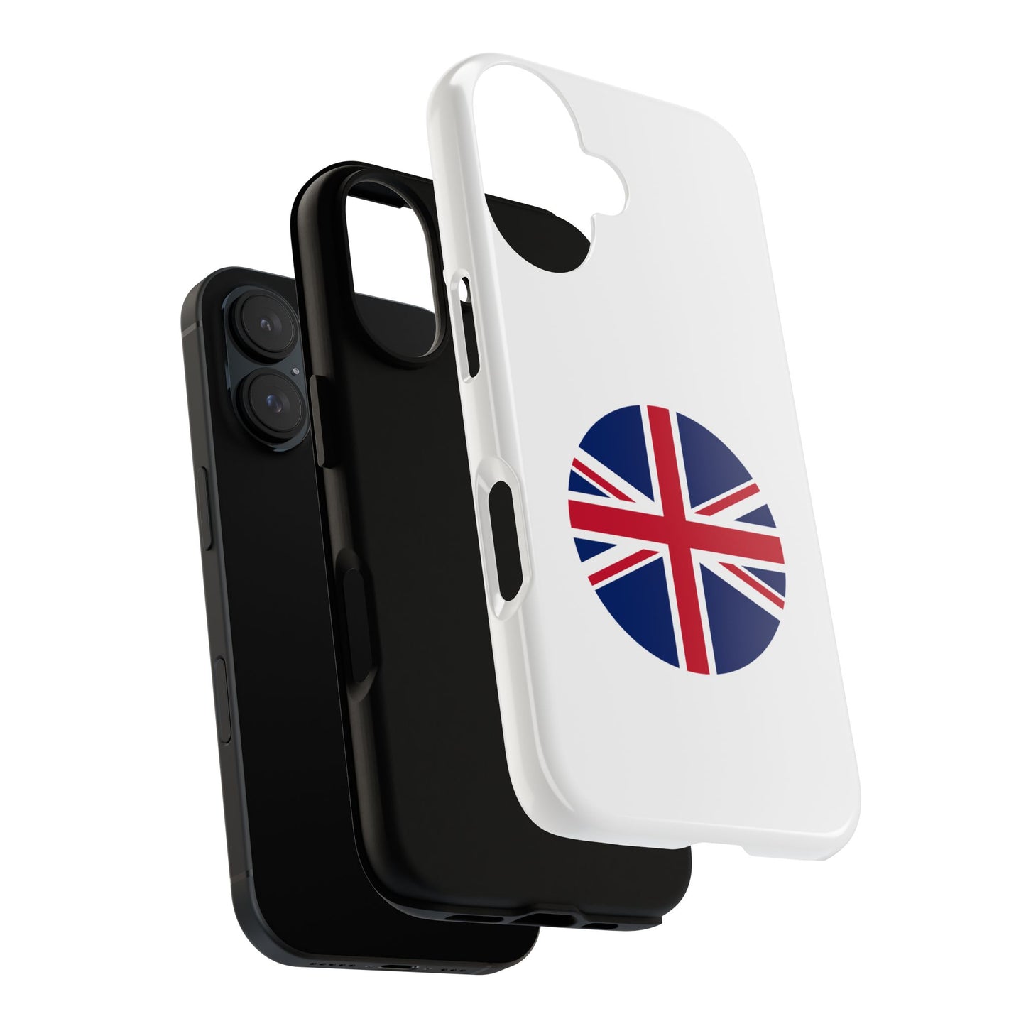 Circular UK Flag iPhone Case (Tough Case model series 16) by TokyoBill