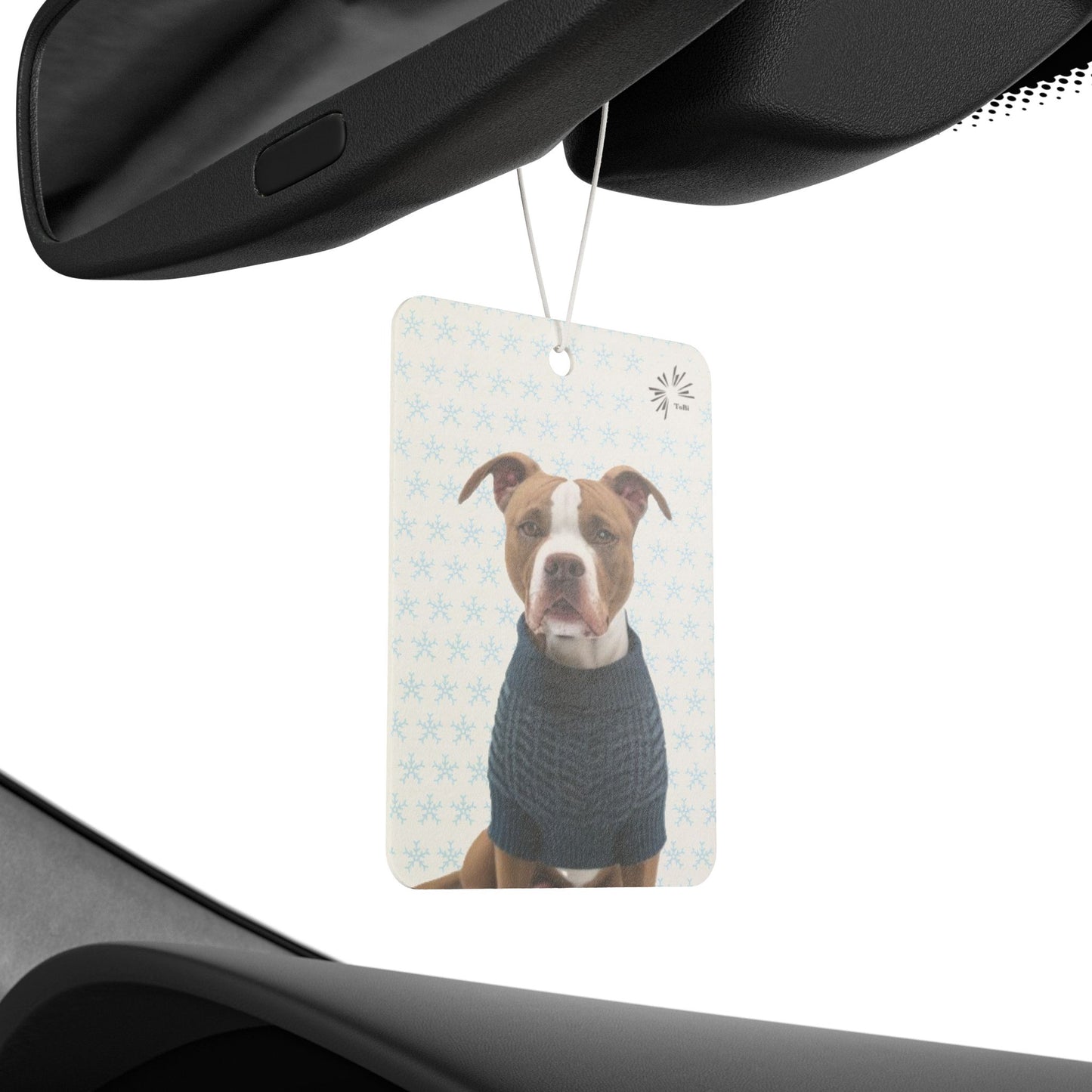 Sweater Dog Car Air Freshener, Cute Pit Bull Car Fragrance, by TokyoBill