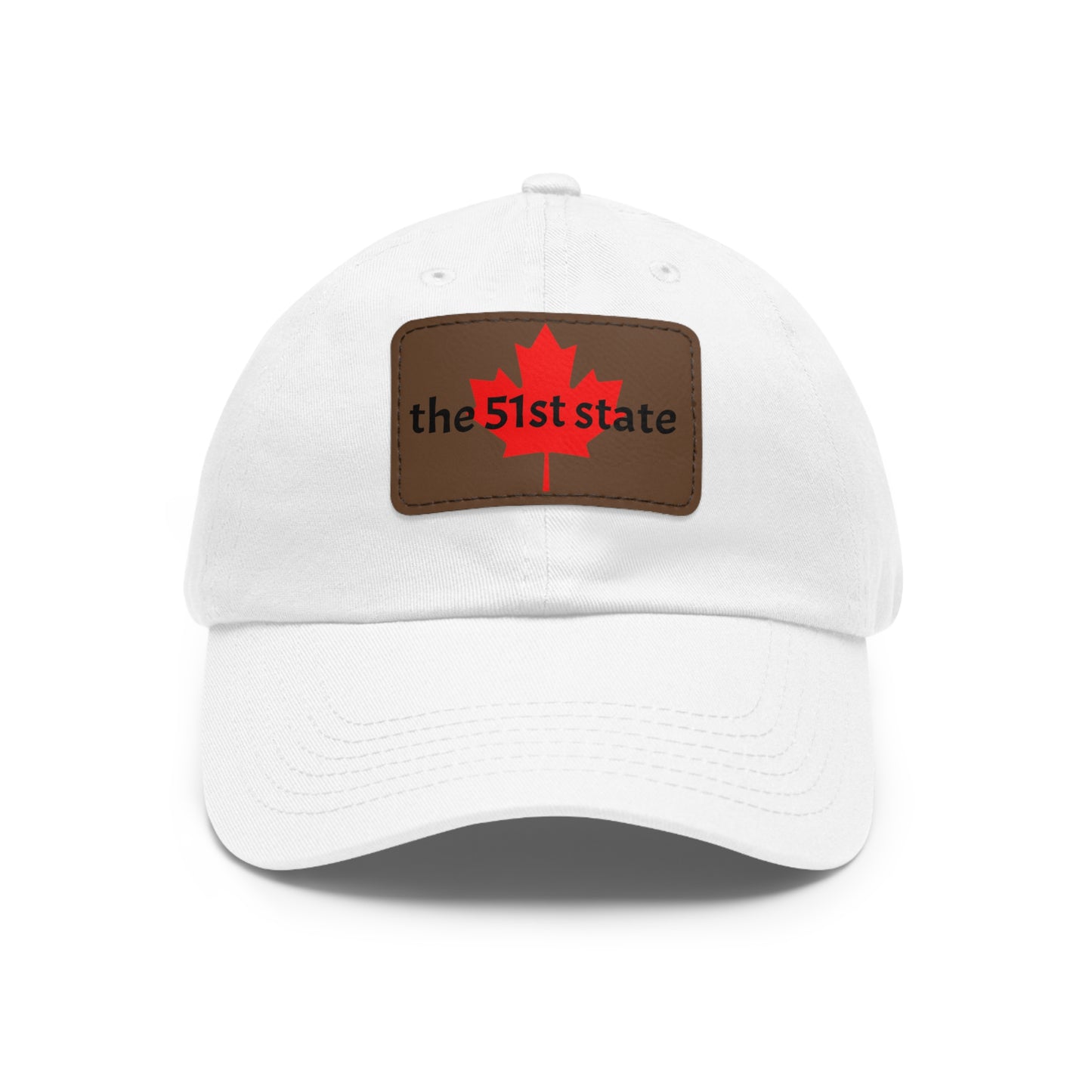 "the 51st state" -- Original Leather Patch Dad Hat by TokyoBill