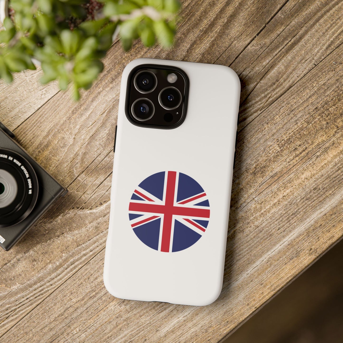 Circular UK Flag iPhone Case (Tough Case model series 16) by TokyoBill