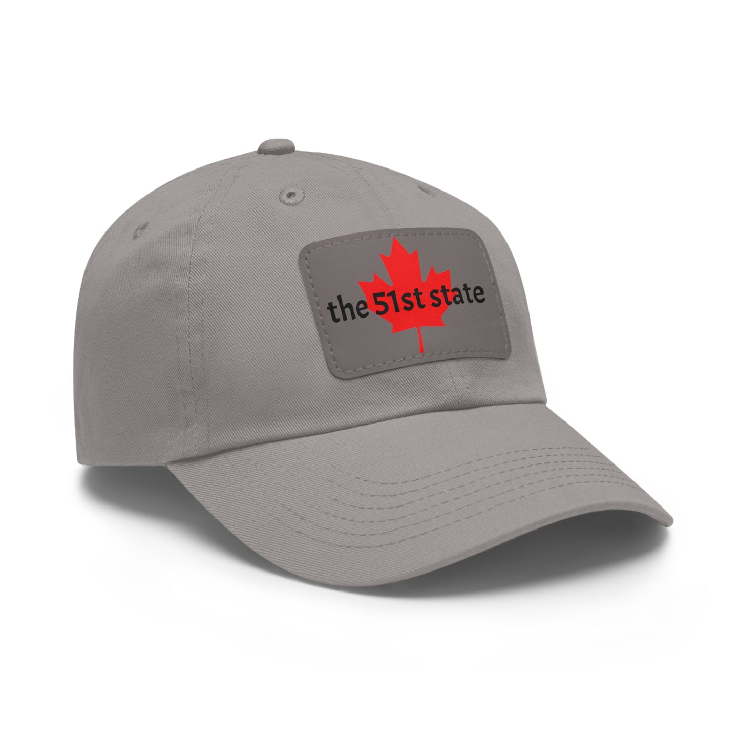 "the 51st state" -- Original Leather Patch Dad Hat by TokyoBill