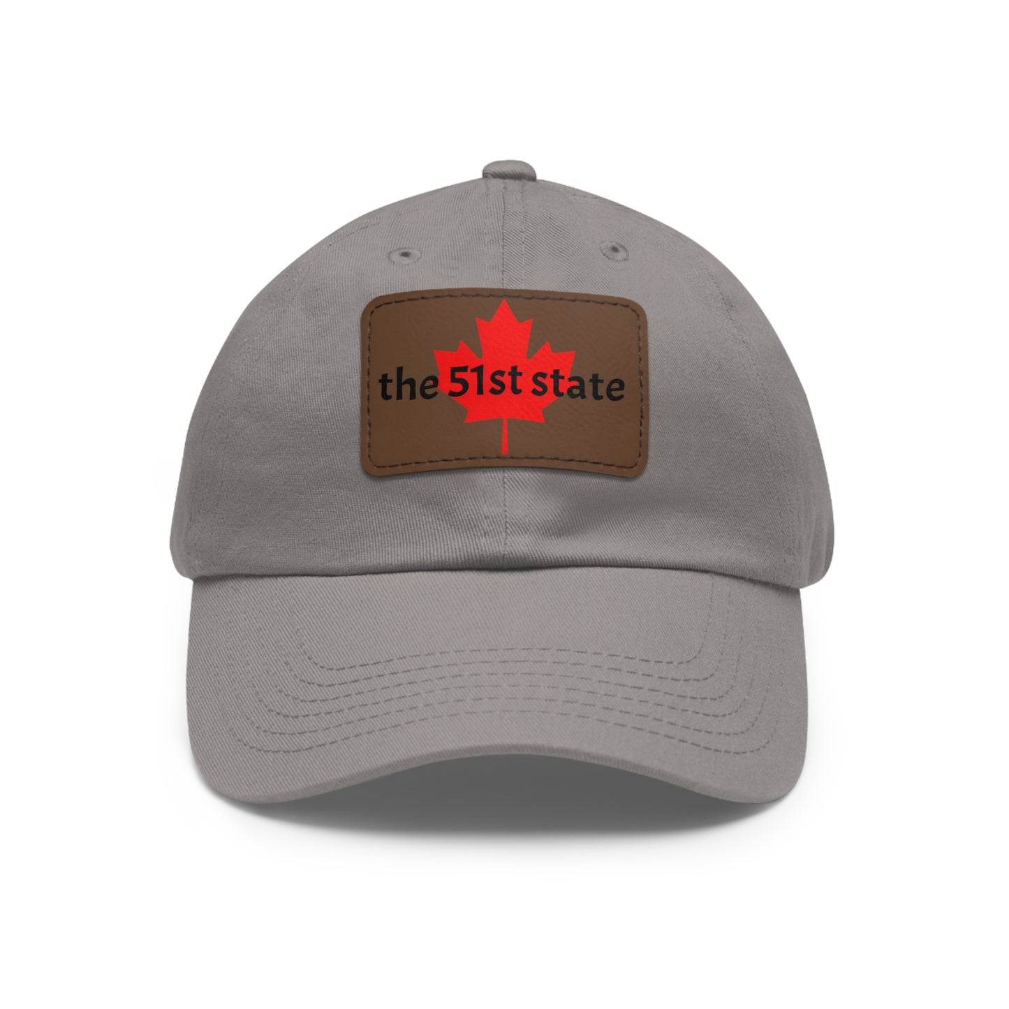"the 51st state" -- Original Leather Patch Dad Hat by TokyoBill