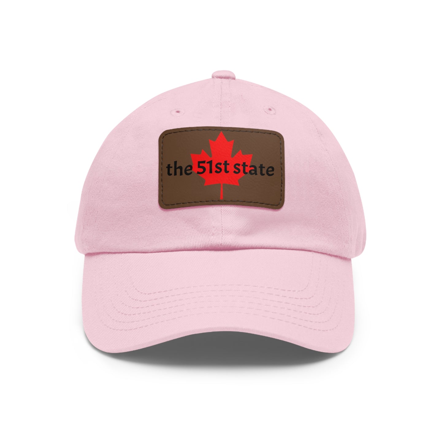 "the 51st state" -- Original Leather Patch Dad Hat by TokyoBill