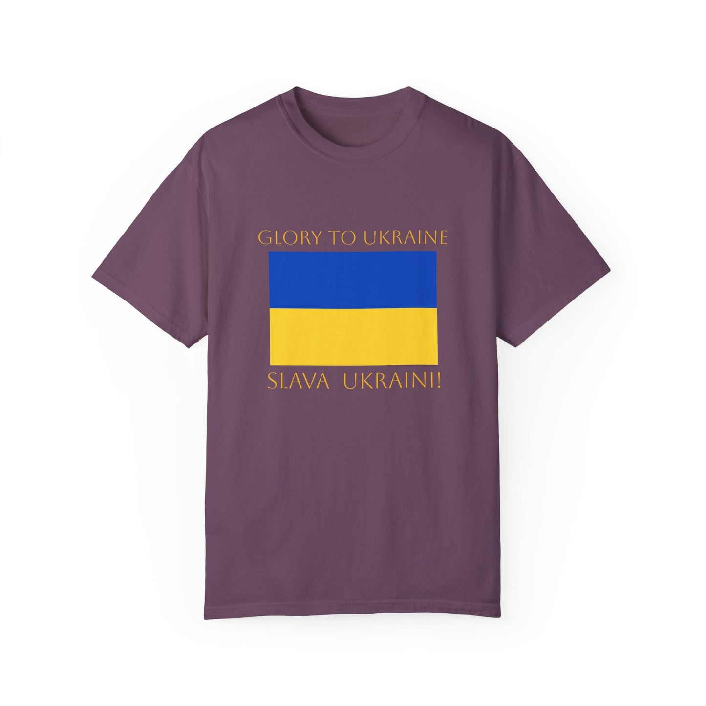 "Glory to Ukraine" Unisex Garment-Dyed T-shirt, Ukraine Support Tee by TokyoBill