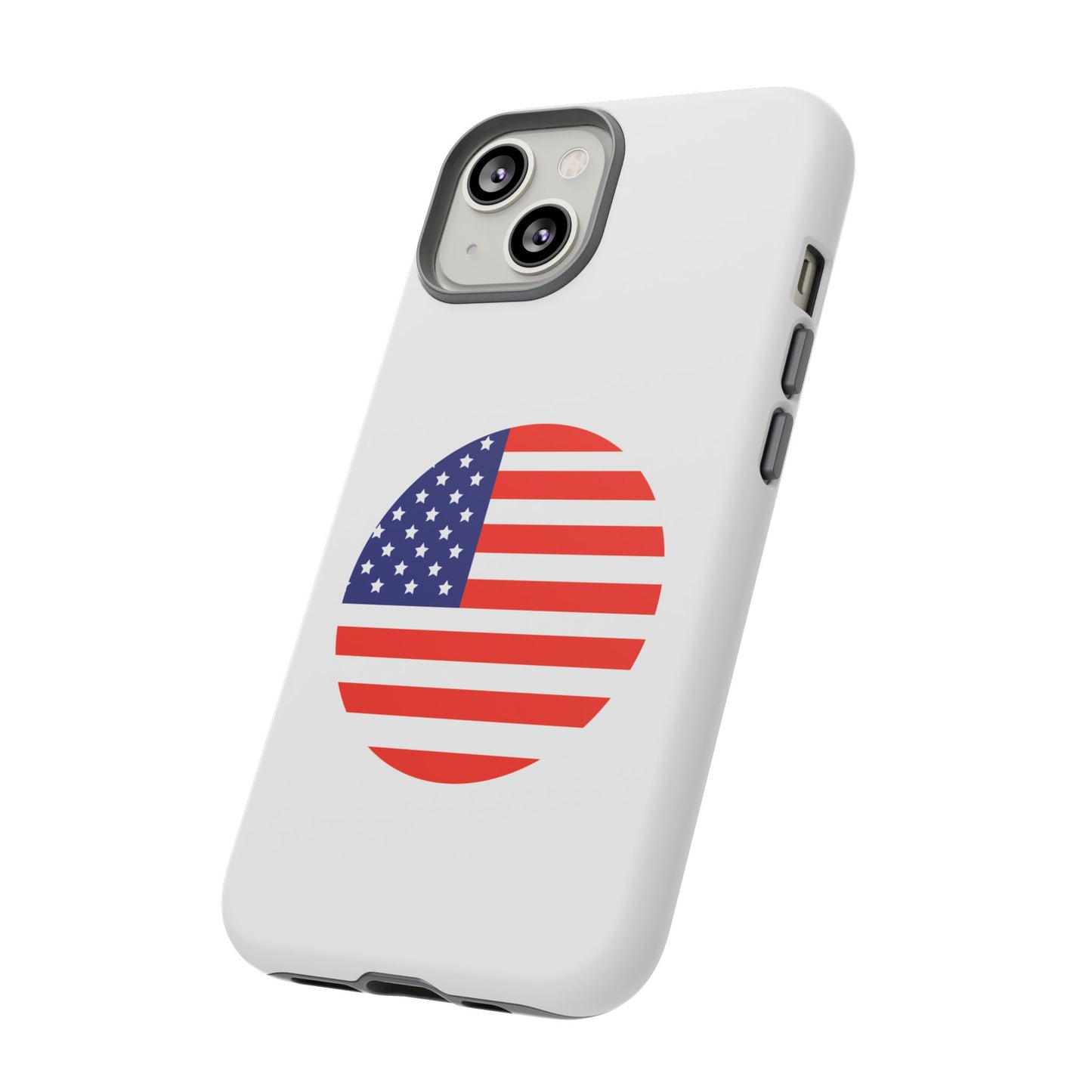 Circular USA Flag iPhone Case (Tough Case model series 14) by TokyoBill