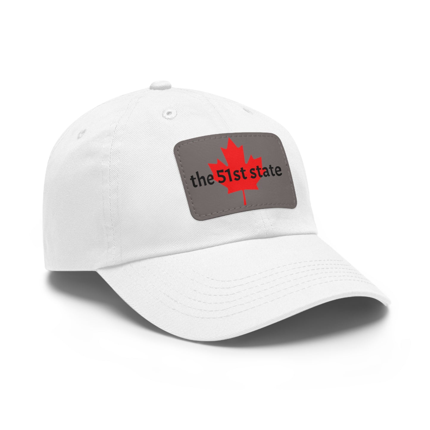 "the 51st state" -- Original Leather Patch Dad Hat by TokyoBill