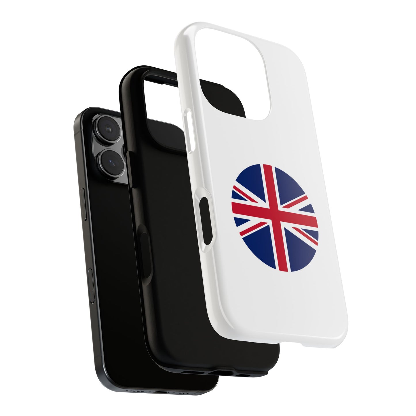 Circular UK Flag iPhone Case (Tough Case model series 16) by TokyoBill