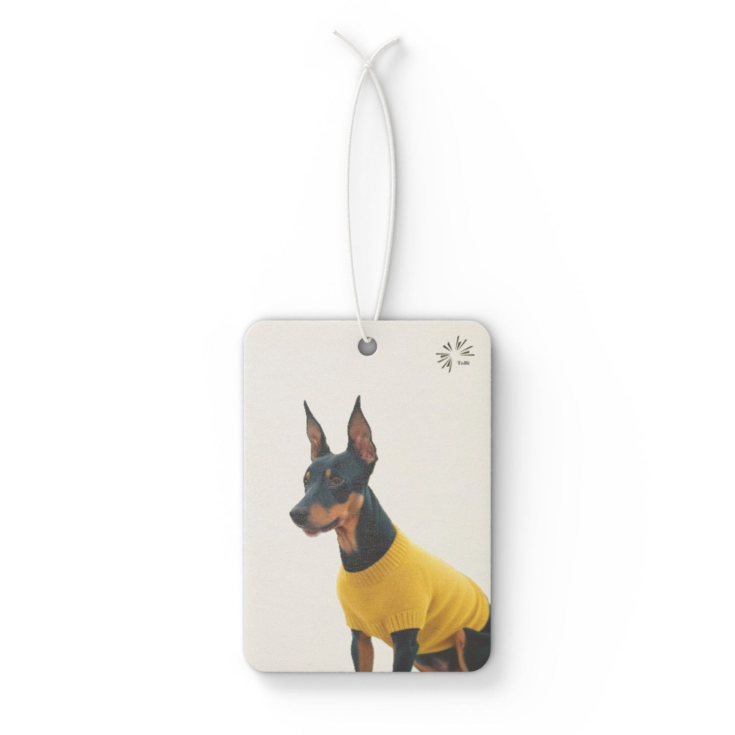 Sweater Dog Car Air Freshener, Cute Mini Pinscher Car Fragrance by TokyoBill