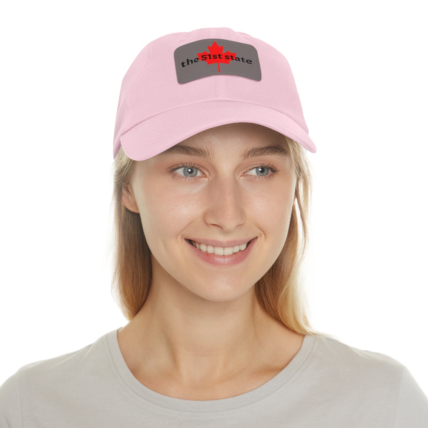 "the 51st state" -- Original Leather Patch Dad Hat by TokyoBill