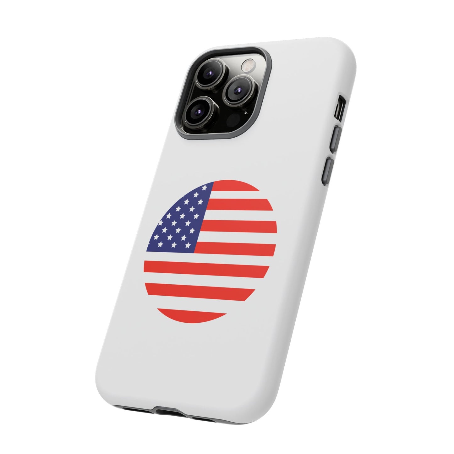 Circular USA Flag iPhone Case (Tough Case model series 14) by TokyoBill