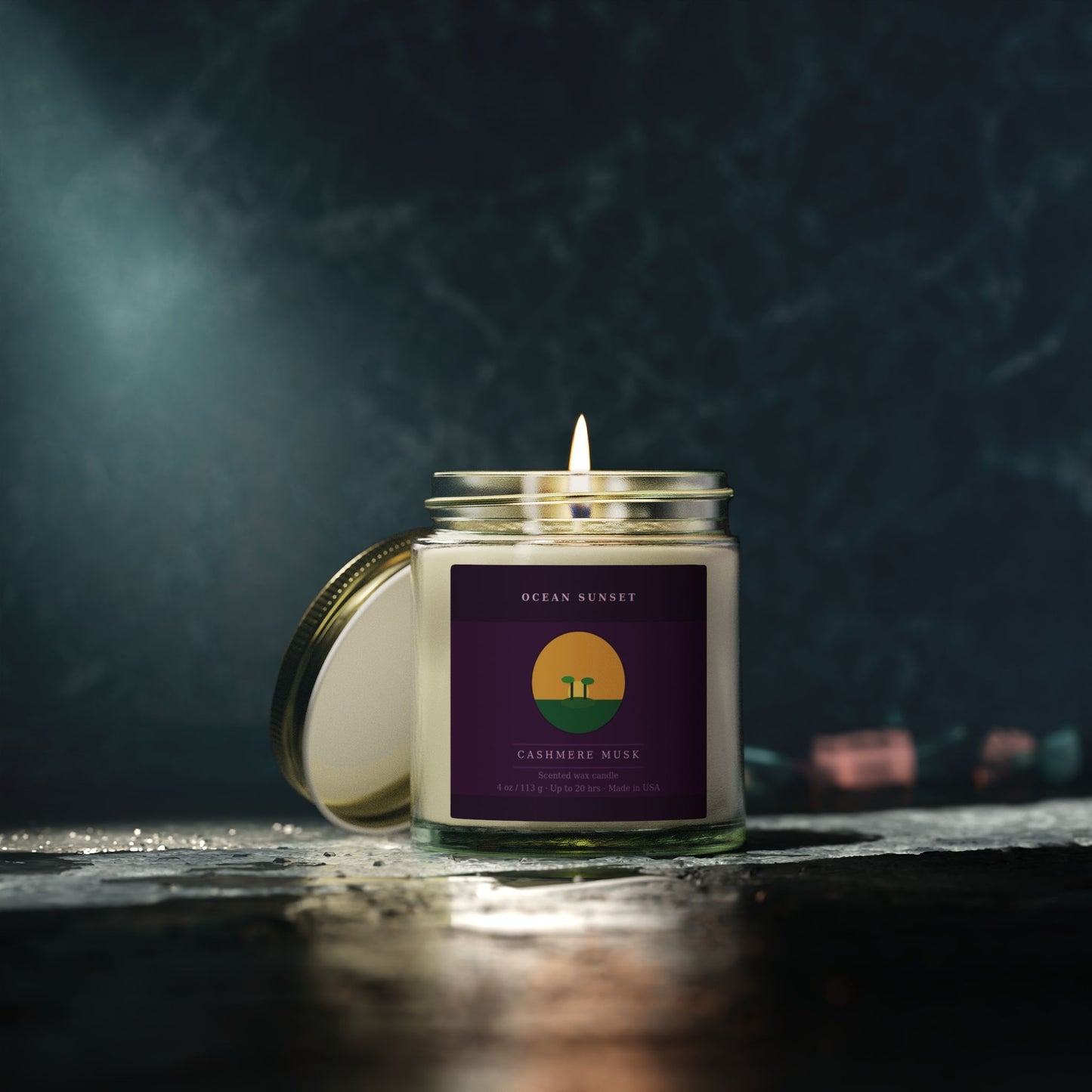Ocean Sunset | Cashmere Musk Scented Candle | Hand-Poured in USA