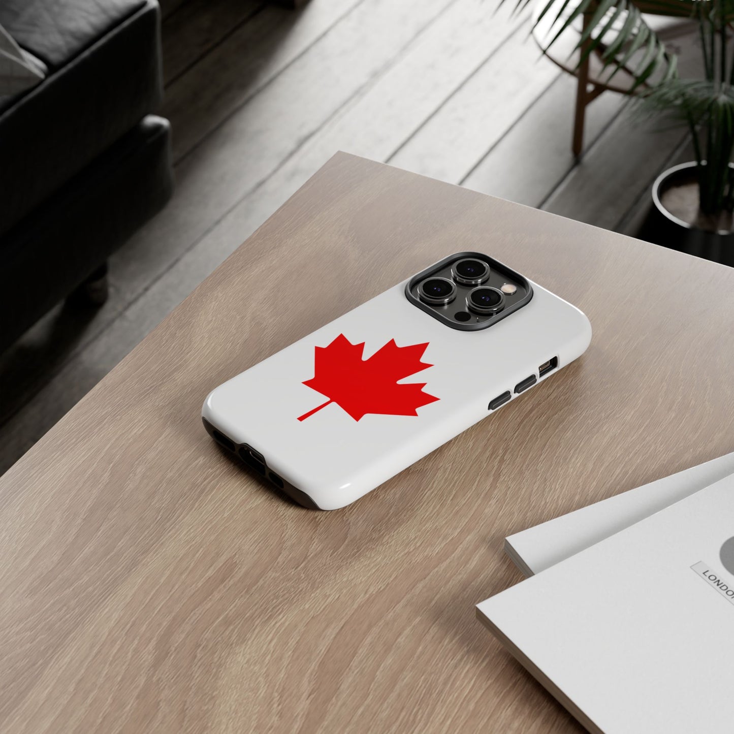 Canadian Maple Leaf iPhone Case (Tough Case model series 14) by TokyoBill