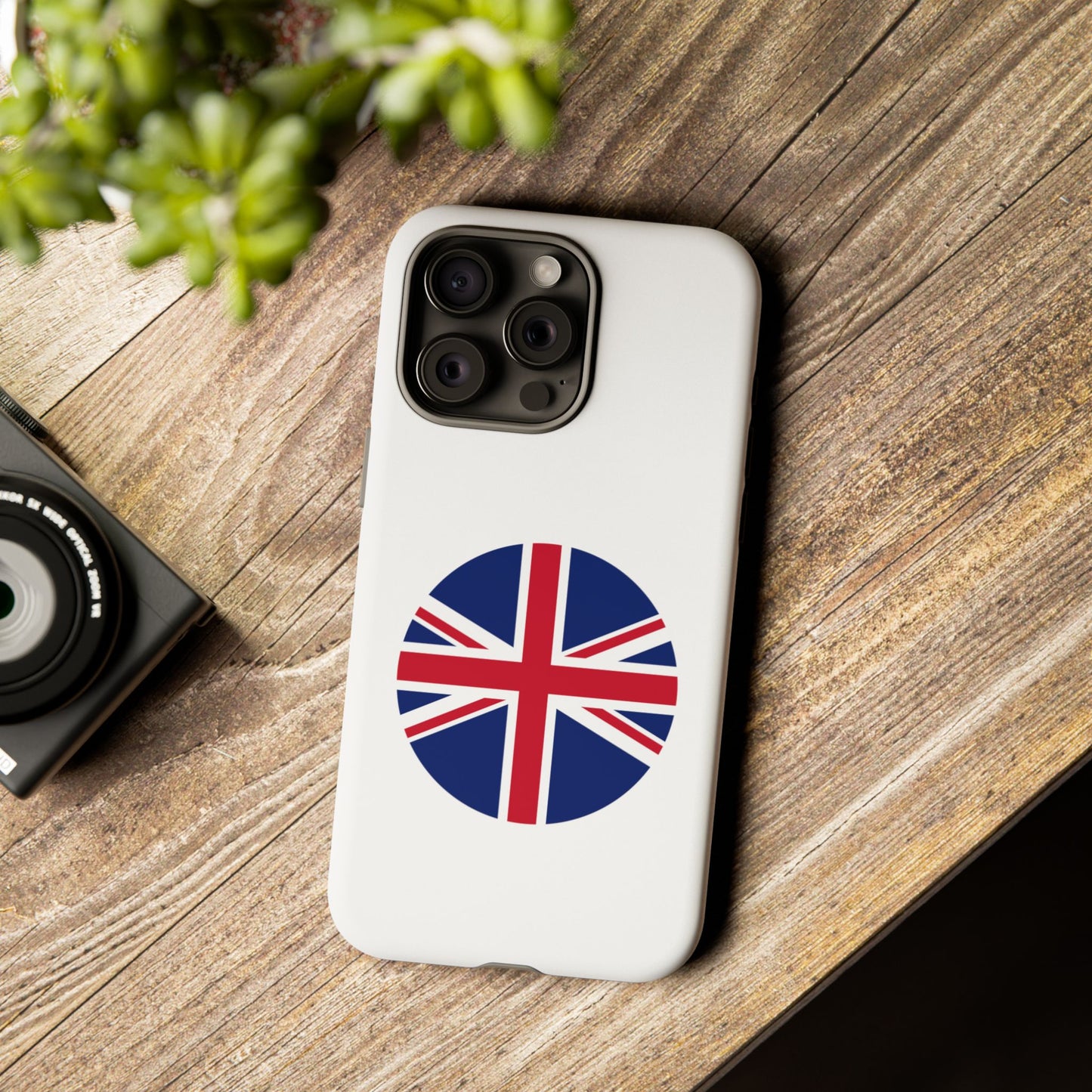 Circular UK Flag iPhone Case (Tough Case model series 15) by TokyoBill