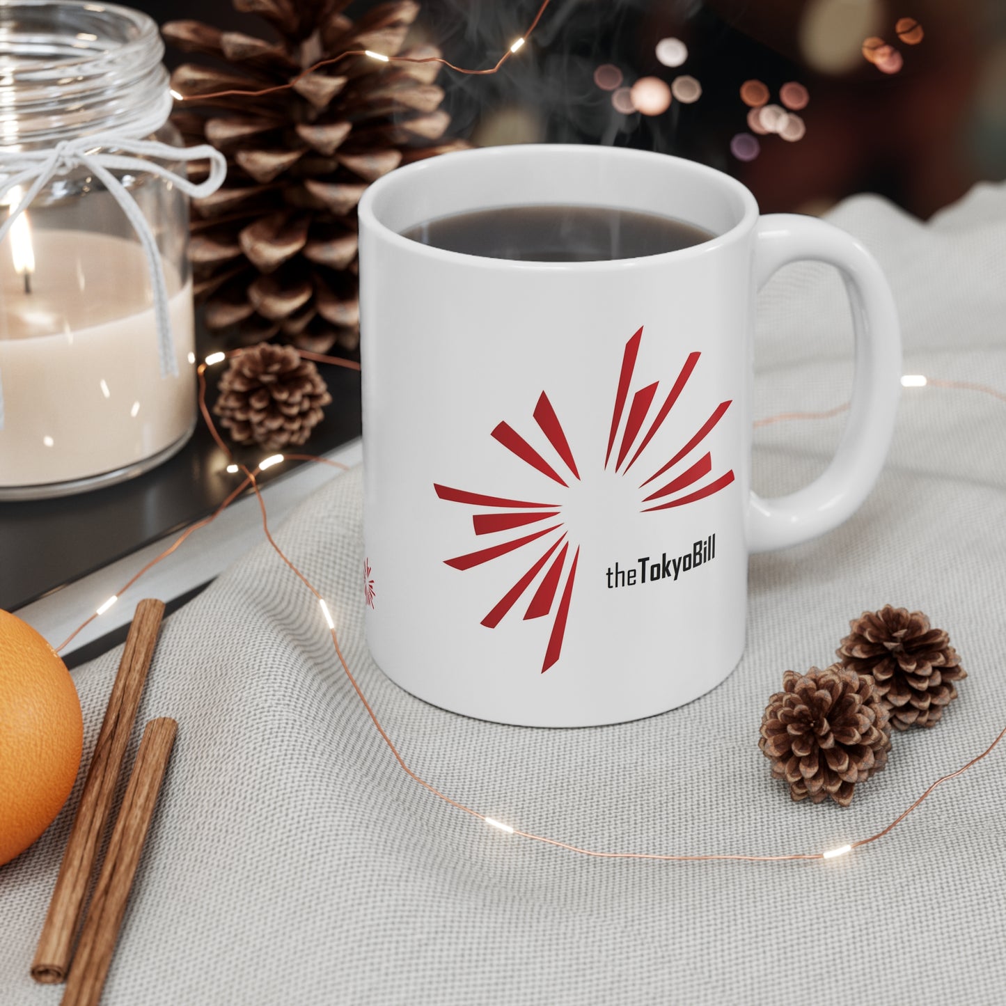 'theTokyoBill' original 11oz White Ceramic Coffee Mug, by TokyoBill