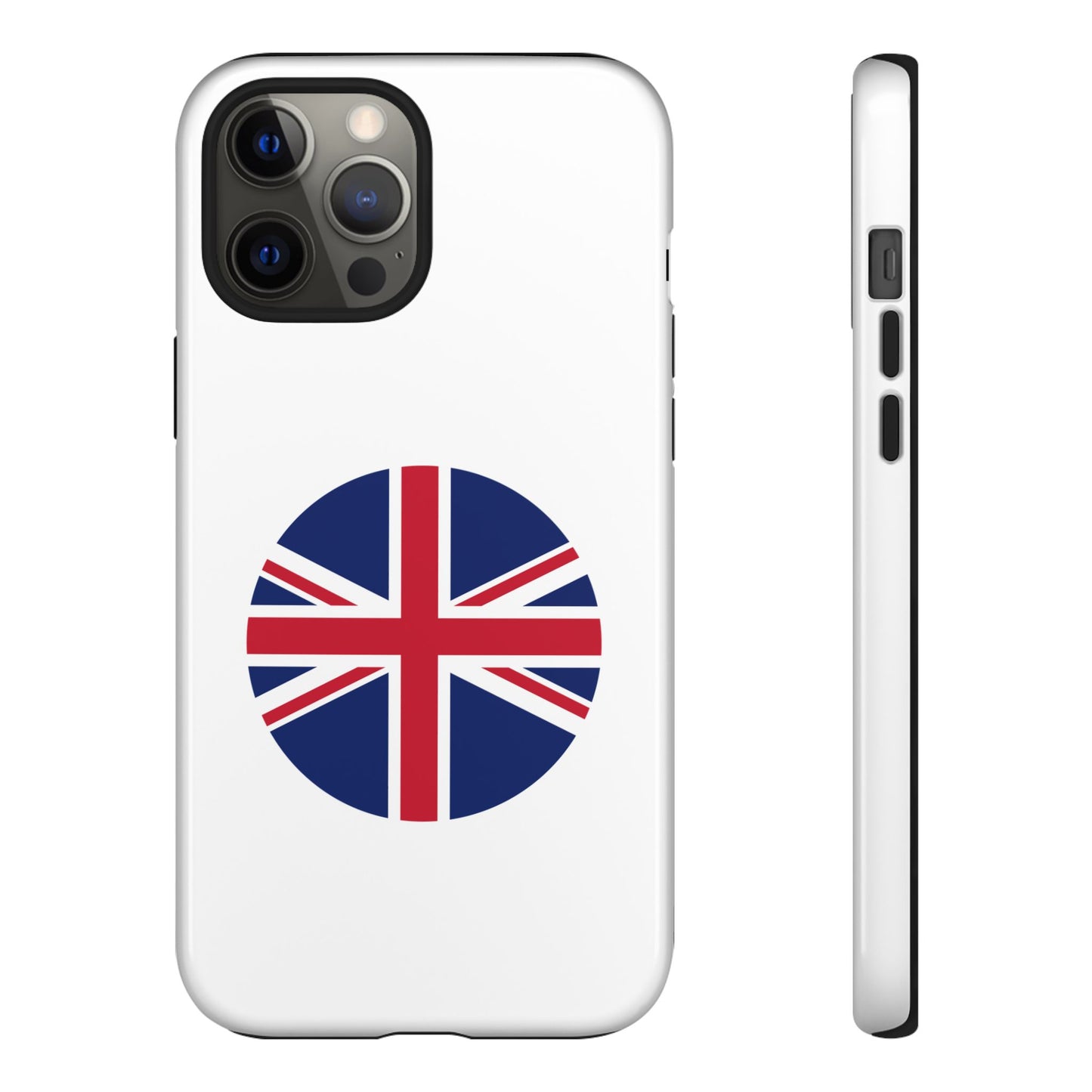 Circular UK Flag iPhone Case (Tough Case model series 12) by TokyoBill