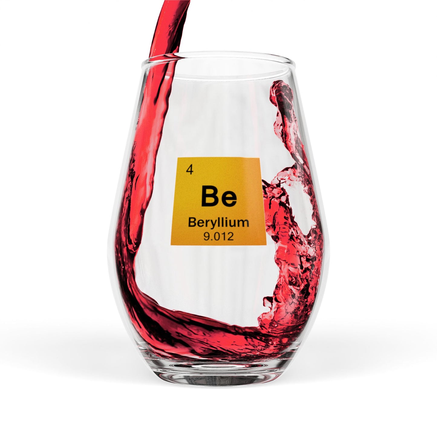 Periodic Table Stemless Wine Glass | Alkaline Earth Series | Science Gift