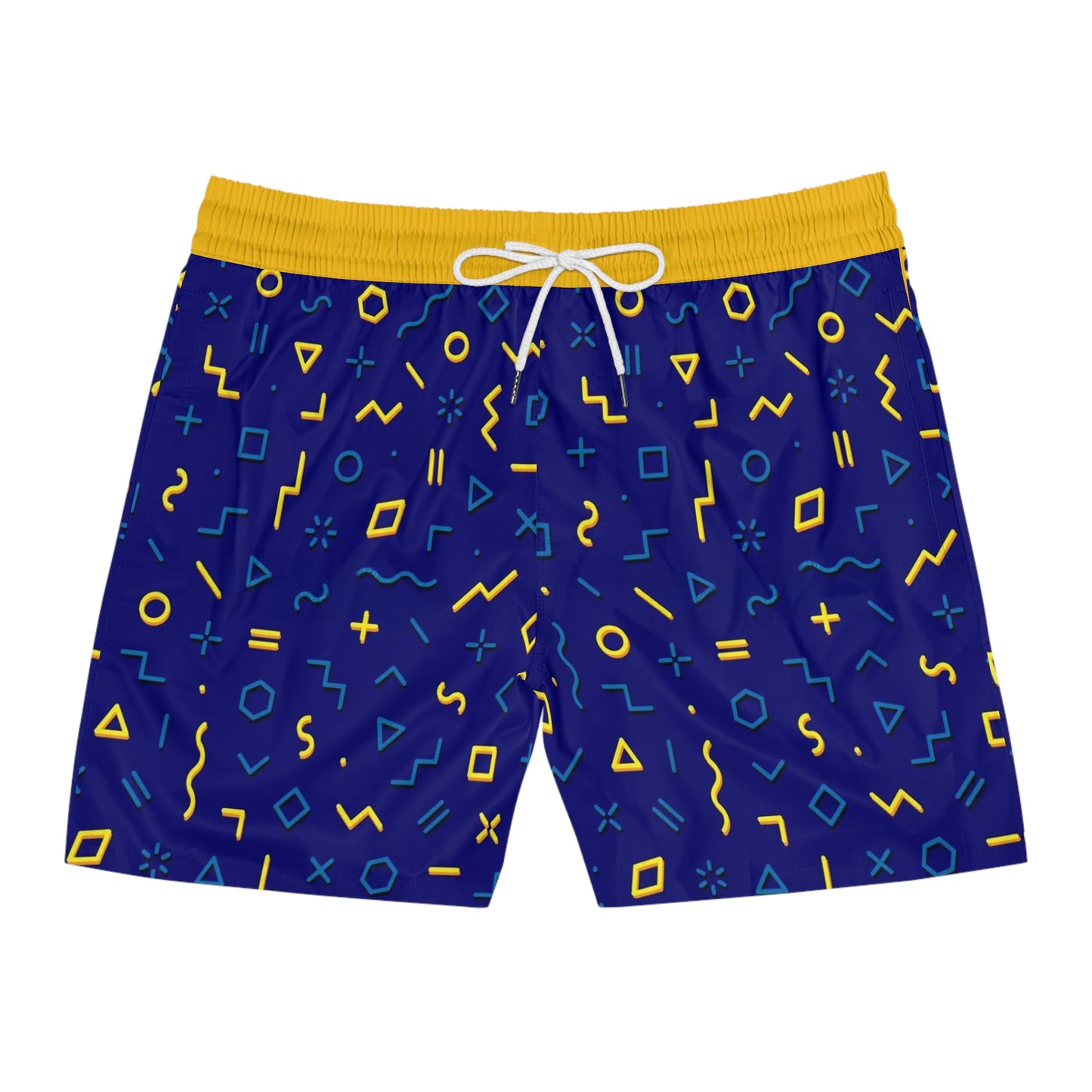 Colorful AOP Swim Shorts, Men's Beachwear, Summer Vacation Swimwear by TokyoBill