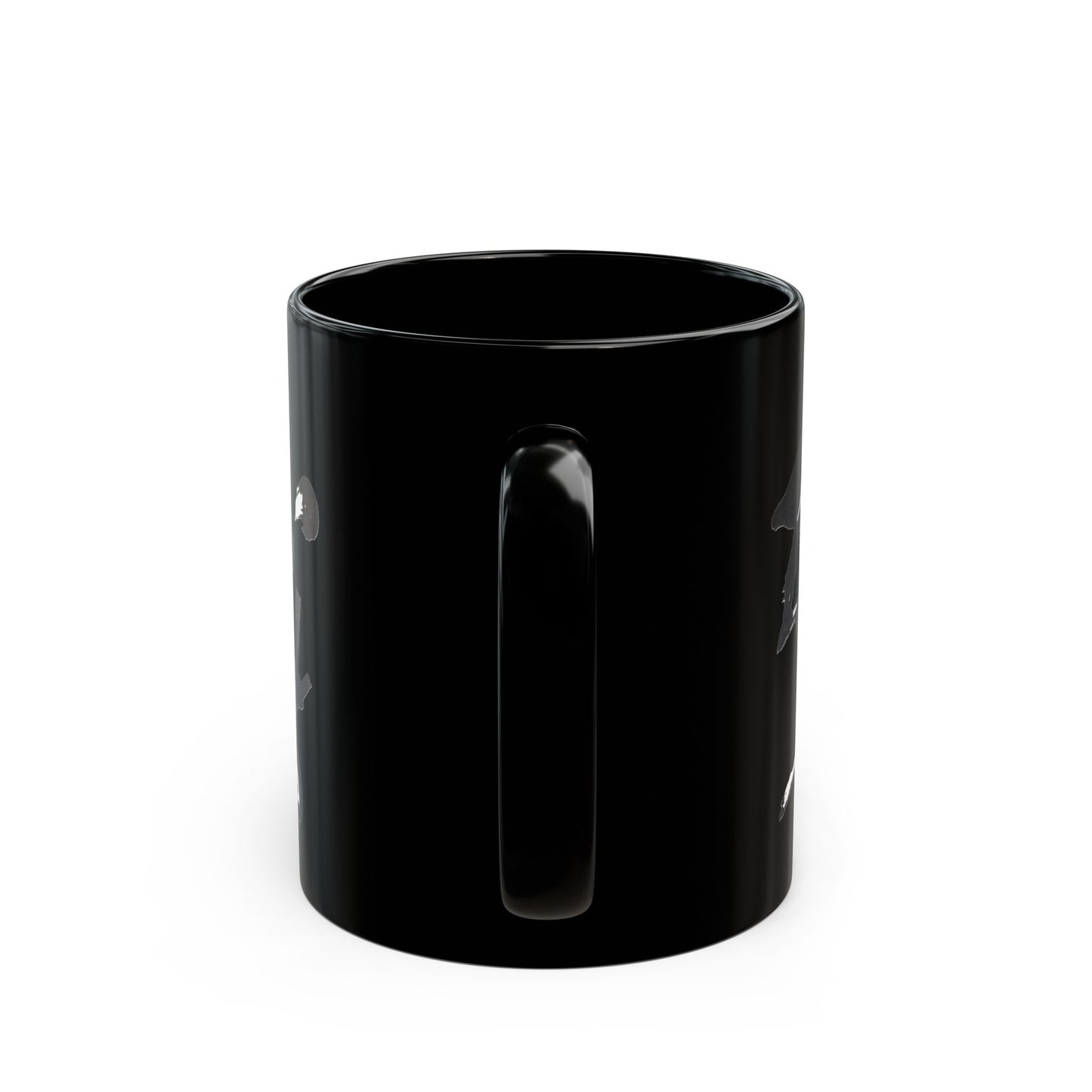 Black Mug (11 oz) 'Ninja' in black kanji, Coffee Mug by TokyoBill
