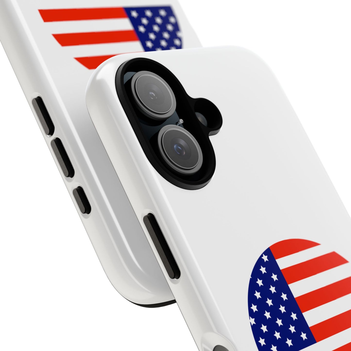 Circular USA Flag iPhone Case (Tough Case model series 16) by TokyoBill