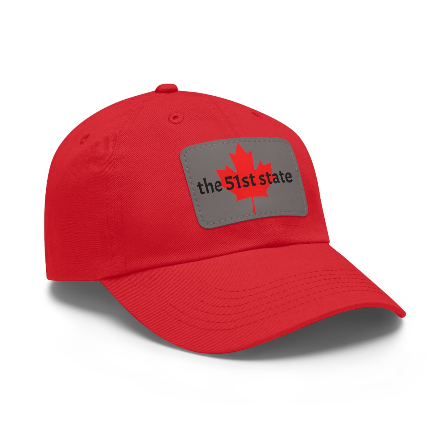 "the 51st state" -- Original Leather Patch Dad Hat by TokyoBill