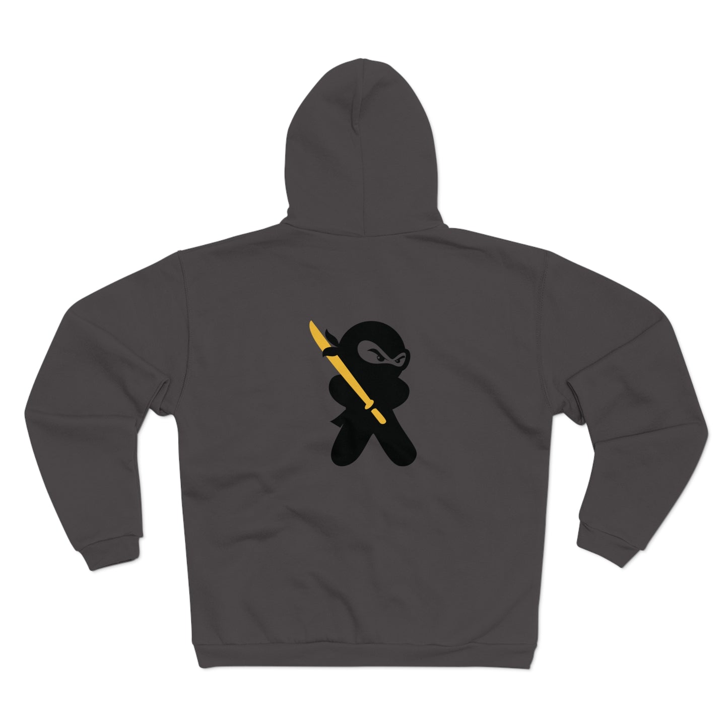 Unisex Zip-Up Hoodie with Ninja on back, by TokyoBill