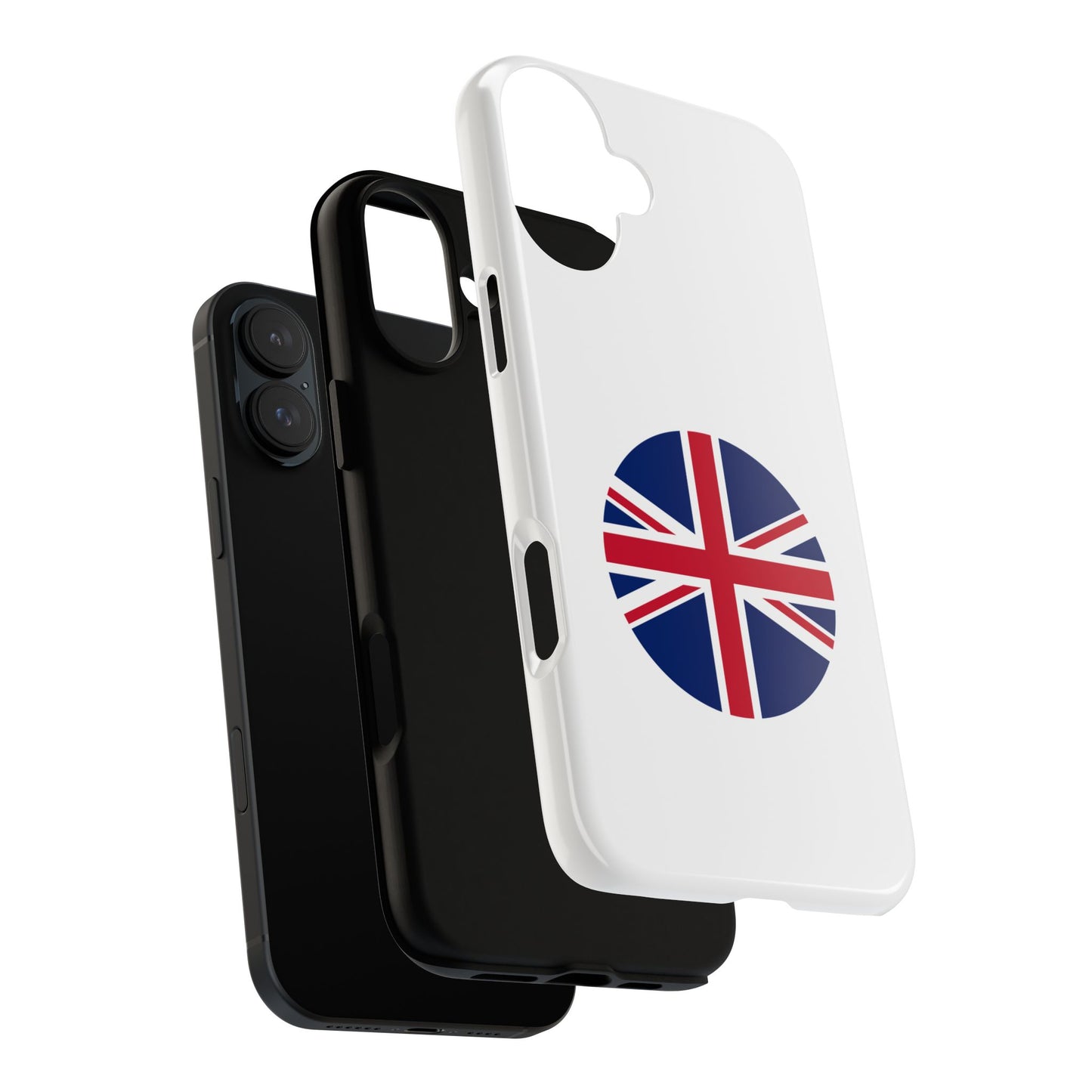 Circular UK Flag iPhone Case (Tough Case model series 16) by TokyoBill