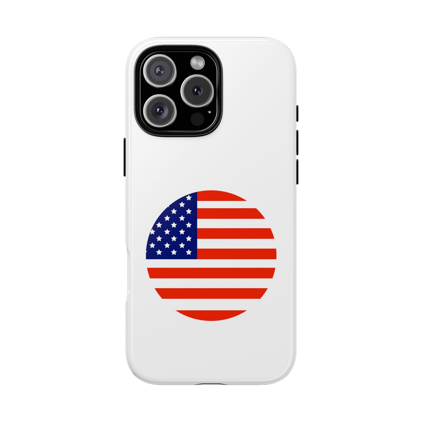 Circular USA Flag iPhone Case (Tough Case model series 16) by TokyoBill