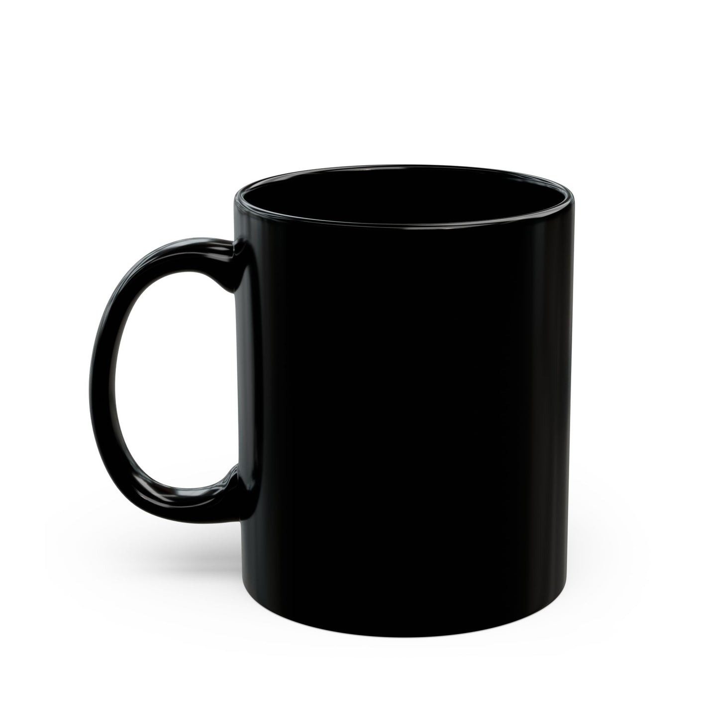 "Ninja" in kanji, orange on black 11 oz coffee mug, by TokyoBill