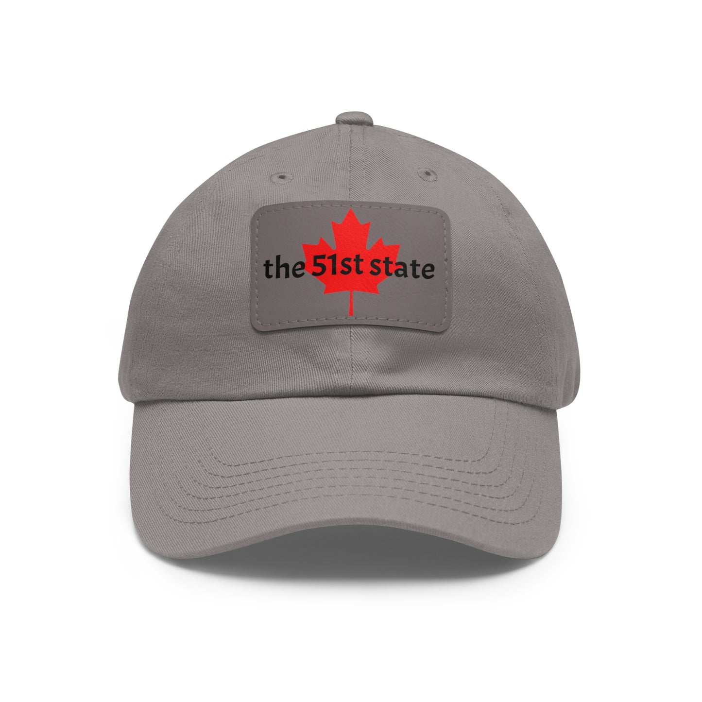 "the 51st state" -- Original Leather Patch Dad Hat by TokyoBill