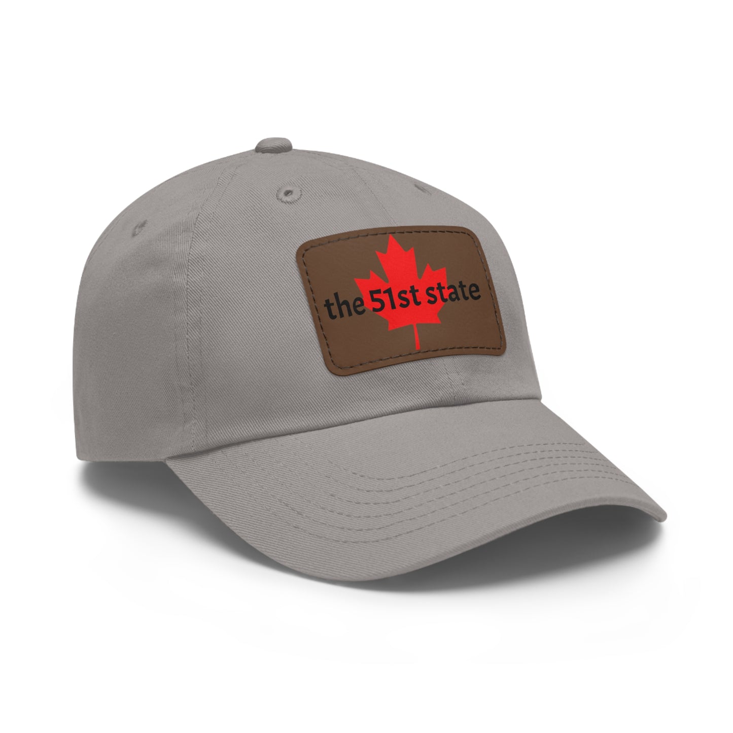 "the 51st state" -- Original Leather Patch Dad Hat by TokyoBill