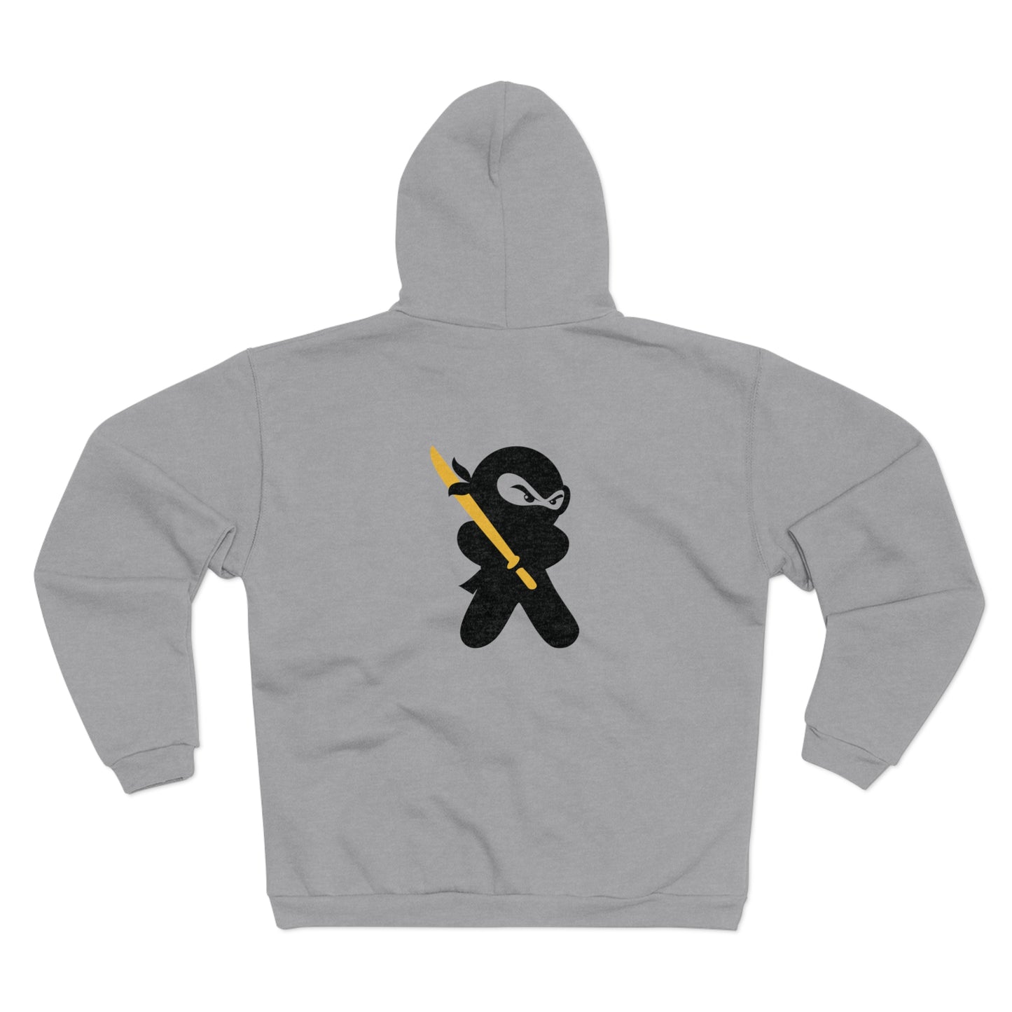 Unisex Zip-Up Hoodie with Ninja on back, by TokyoBill