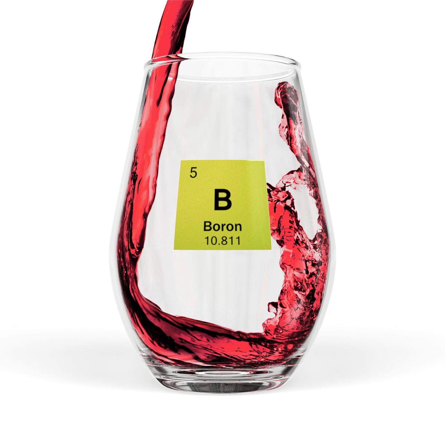 Periodic Table Stemless Wine Glass | Metalloid Series | Science Gift