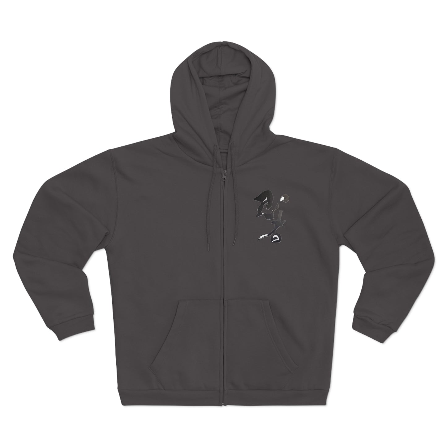 Unisex Zip-Up Hoodie w/Japanese 'Ninja' kanji, by TokyoBill
