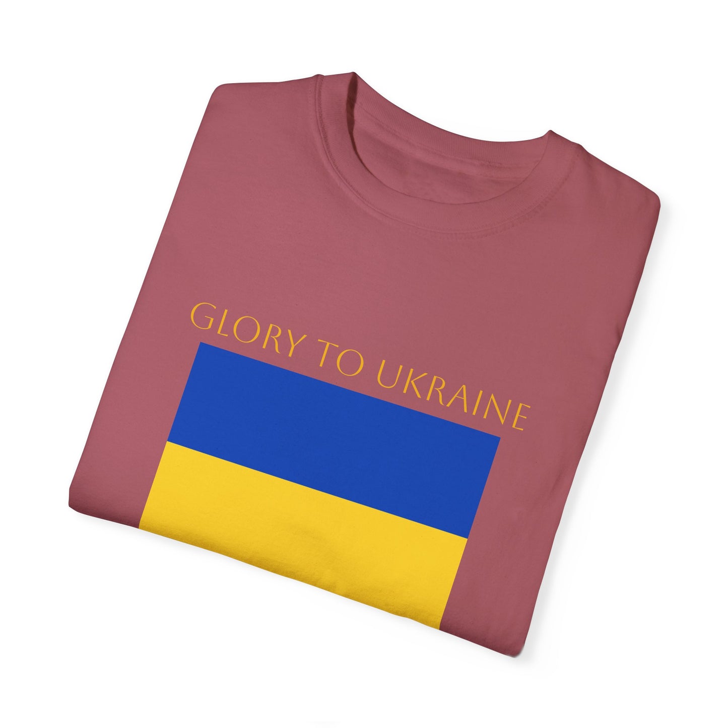 "Glory to Ukraine" Unisex Garment-Dyed T-shirt, Ukraine Support Tee by TokyoBill