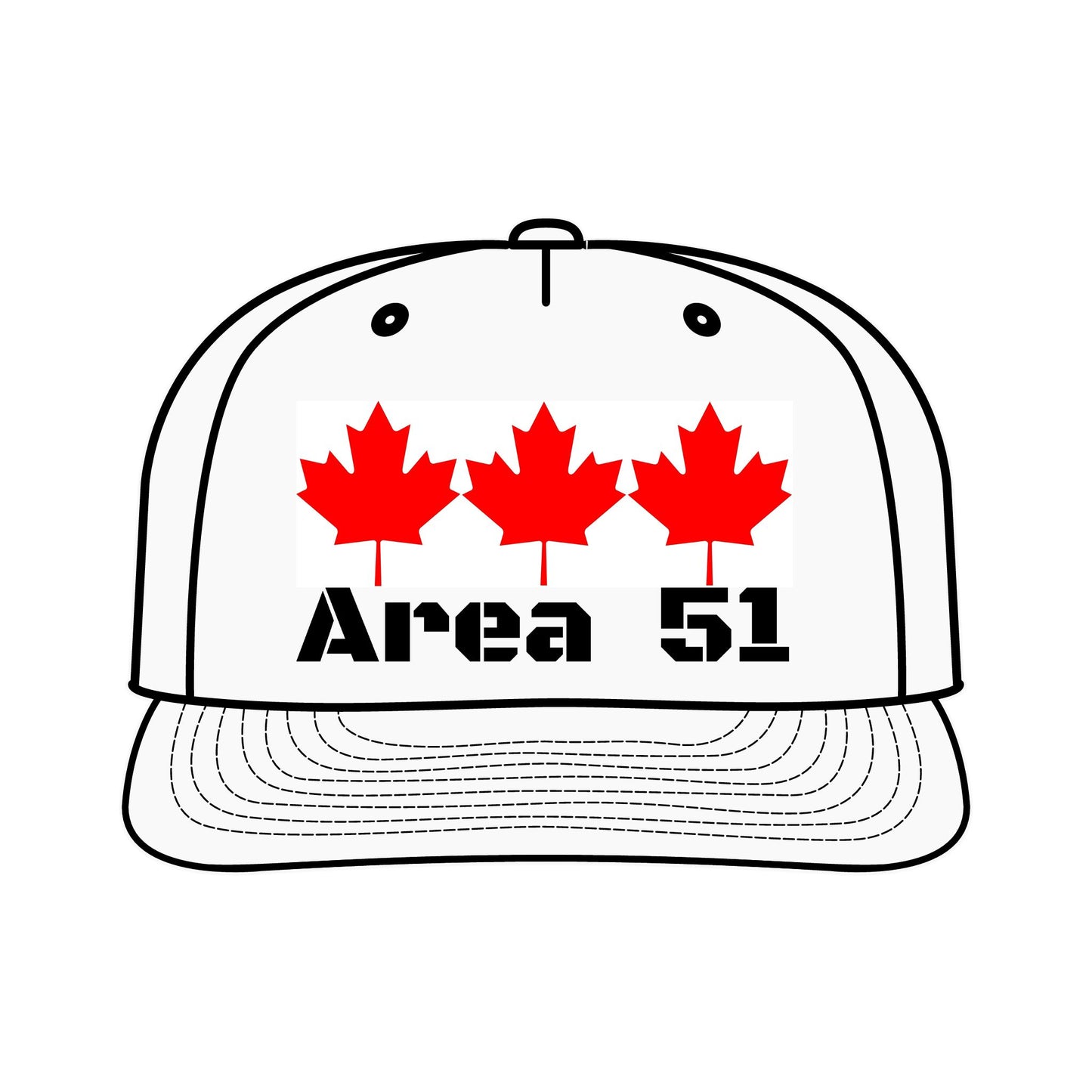 "Area 51" -- Original Surf Cap with Canadian maple leaves, by TokyoBill