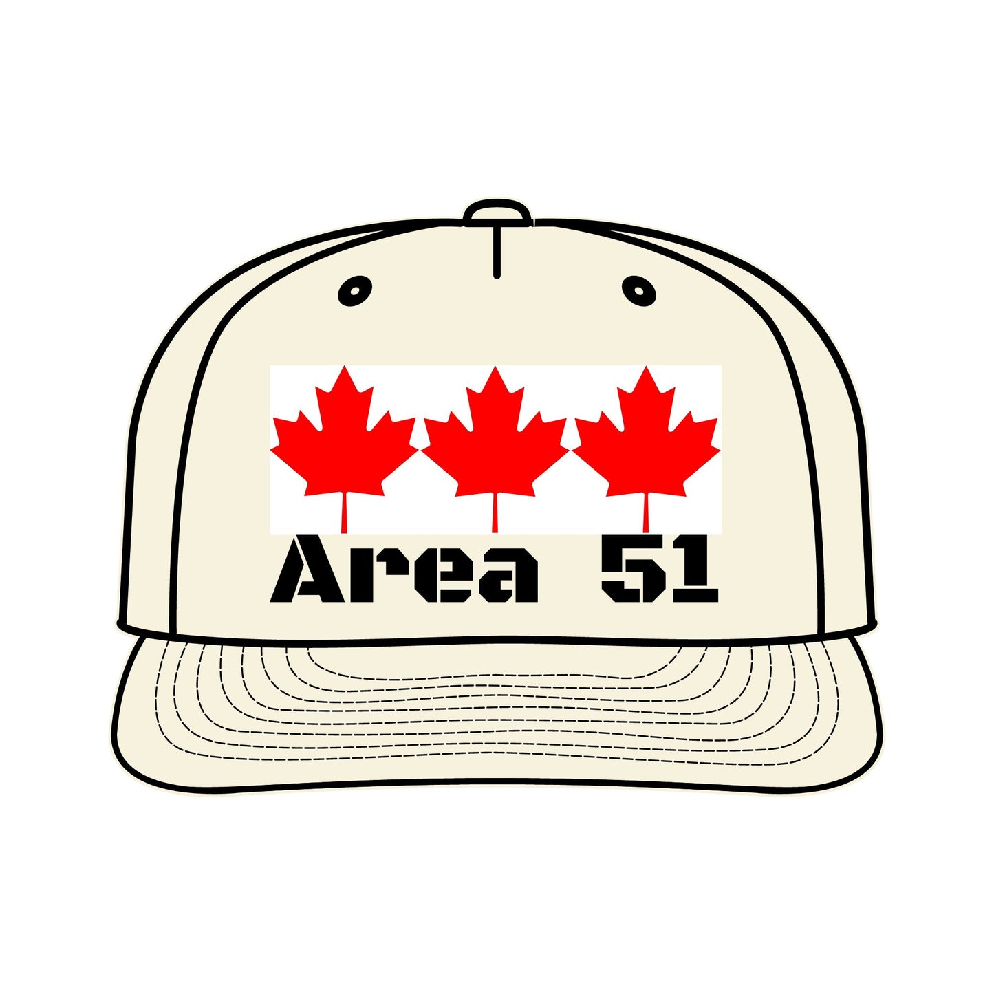 "Area 51" -- Original Surf Cap with Canadian maple leaves, by TokyoBill