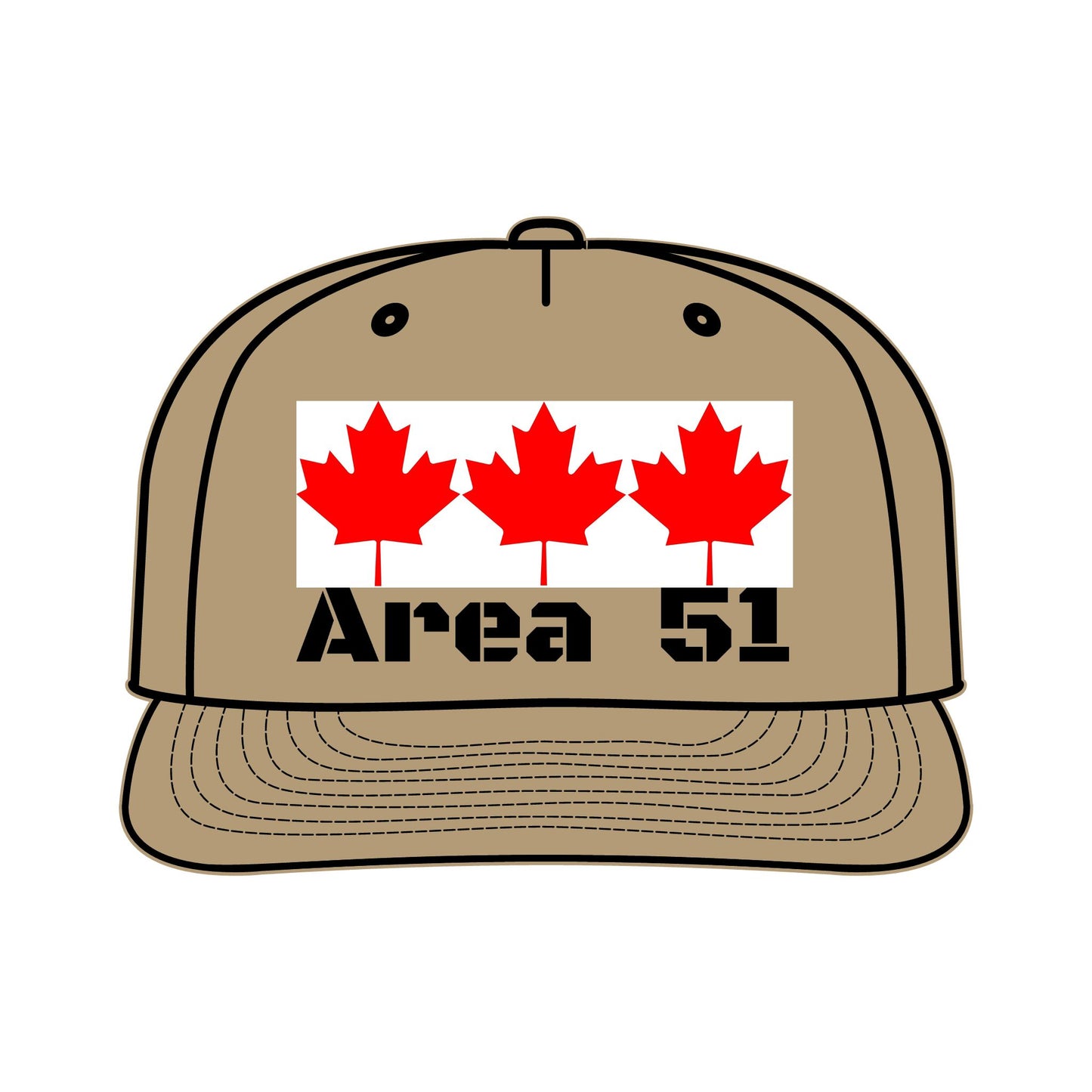 "Area 51" -- Original Surf Cap with Canadian maple leaves, by TokyoBill