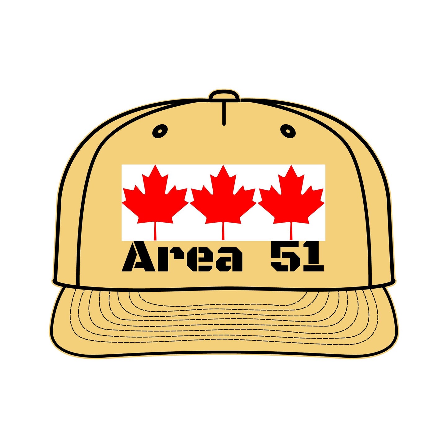 "Area 51" -- Original Surf Cap with Canadian maple leaves, by TokyoBill