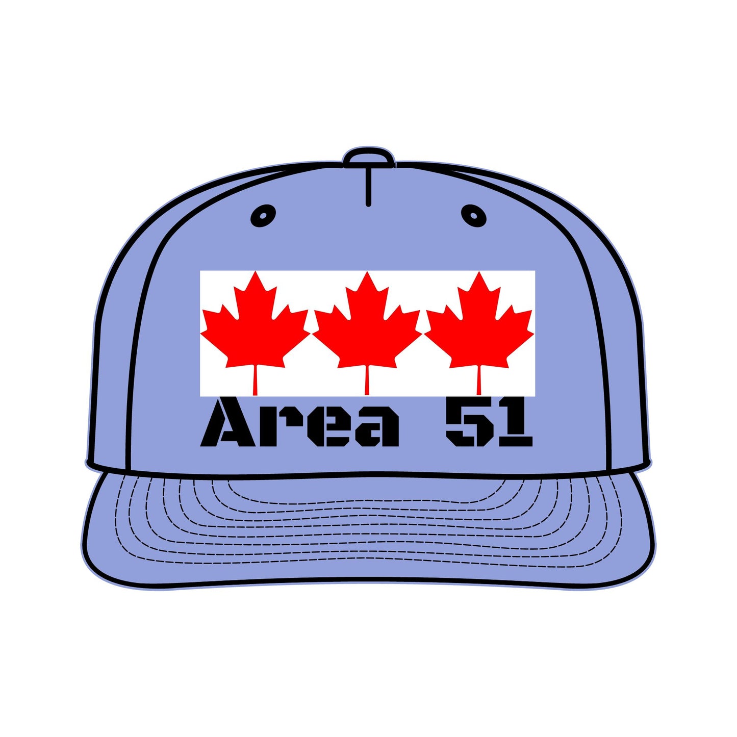 "Area 51" -- Original Surf Cap with Canadian maple leaves, by TokyoBill