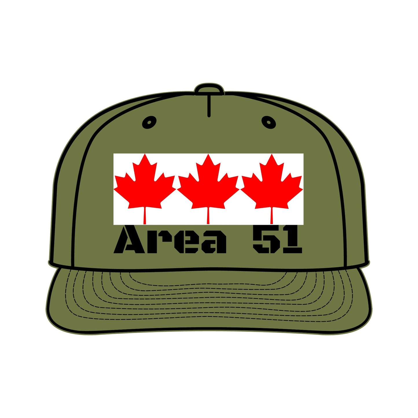"Area 51" -- Original Surf Cap with Canadian maple leaves, by TokyoBill